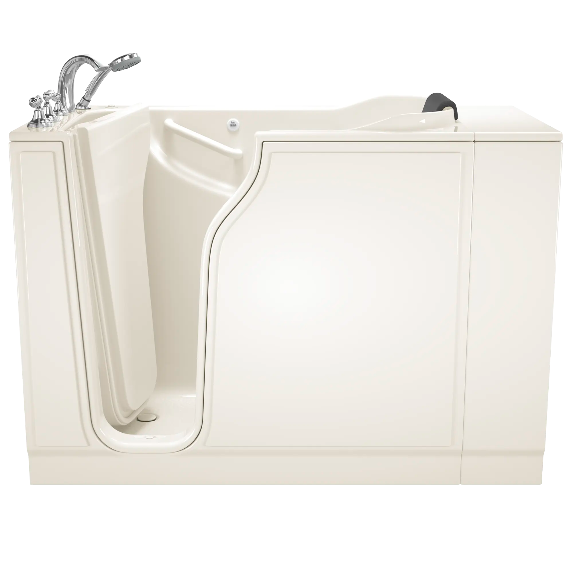 Premium 30 x 52 Inch Gelcoat Walk-In Bathtub with Whirlpool System - Left Hand Drain & Faucet - Ideal for Elderly & Mobility-Impaired Users, Spa-Like Relaxation at Home