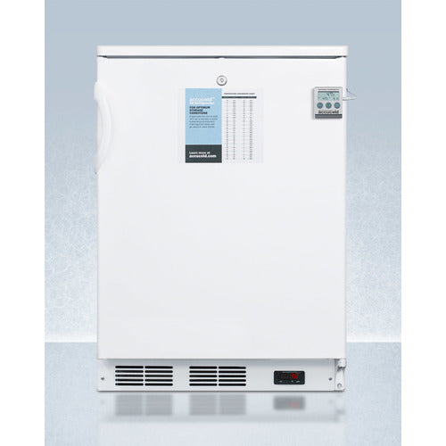 Accucold 24-Inch Wide Built-In All Refrigerator - White FF7LWBIPLUS2 | Energy Efficient Under Counter Fridge for Kitchen, Bar, Office & Small Spaces