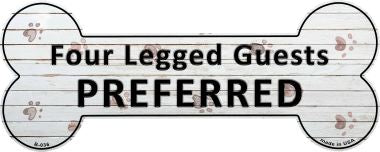 Funny 4 Legged Guests Preferred Novelty Bone Magnet - Perfect for Dog Lovers & Fridge Decor