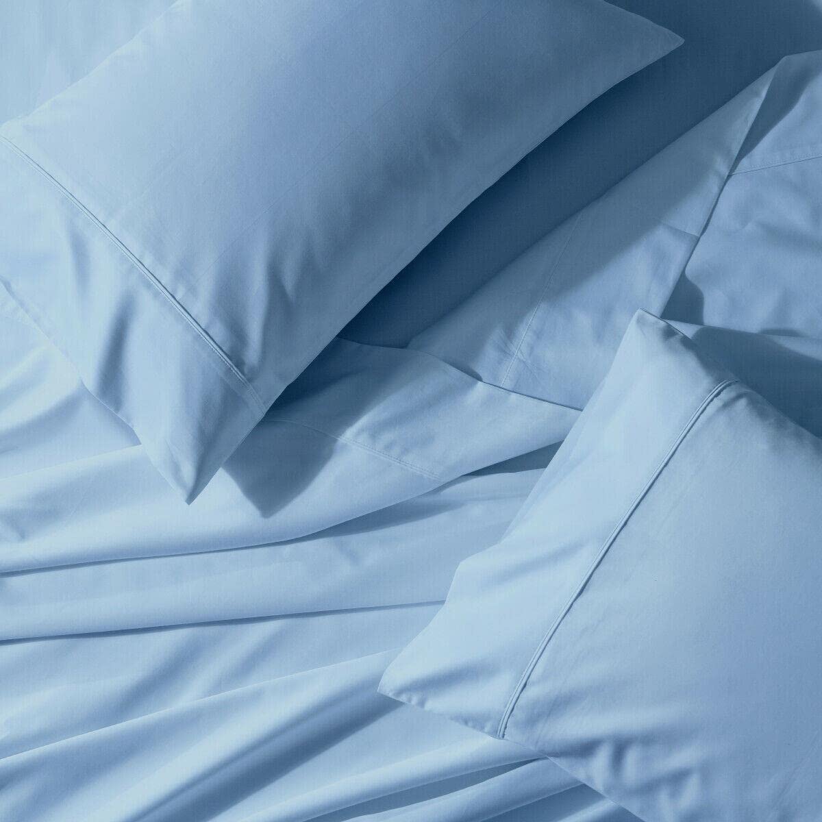 Premium Sateen Mikalo Bed Sheet Set - Soft & Luxurious Blue Bedding for Ultimate Comfort - Perfect for Master Bedrooms, Guest Rooms & Cozy Sleep