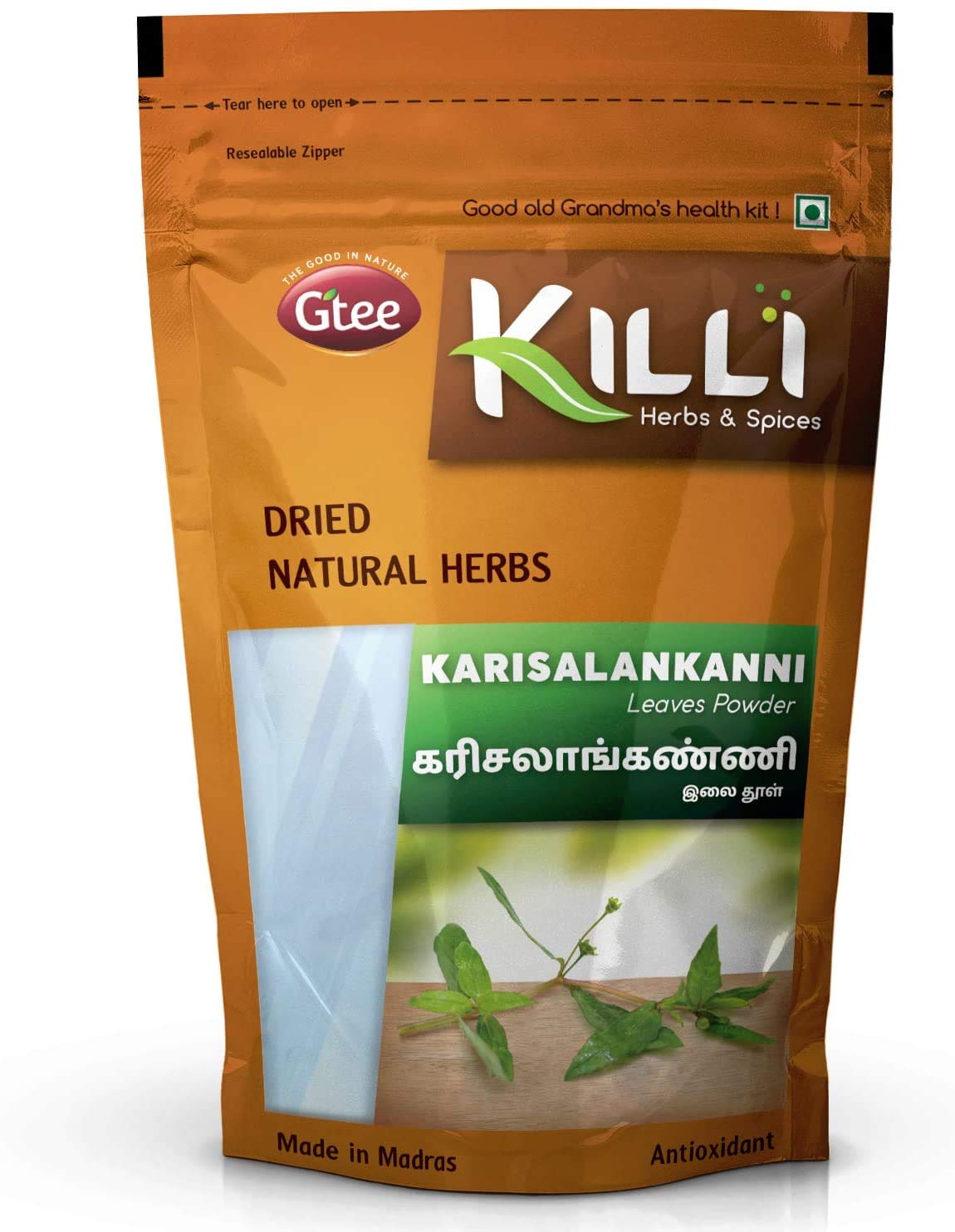 Seelans Superstore KILLI Bhringraj Leaves Powder (Karisalankanni) - 100g | Natural Hair Growth Treatment | Ayurvedic Herbal Remedy for Dandruff & Scalp Care | Perfect for DIY Hair Masks & Ayurvedic Hair Care Routines