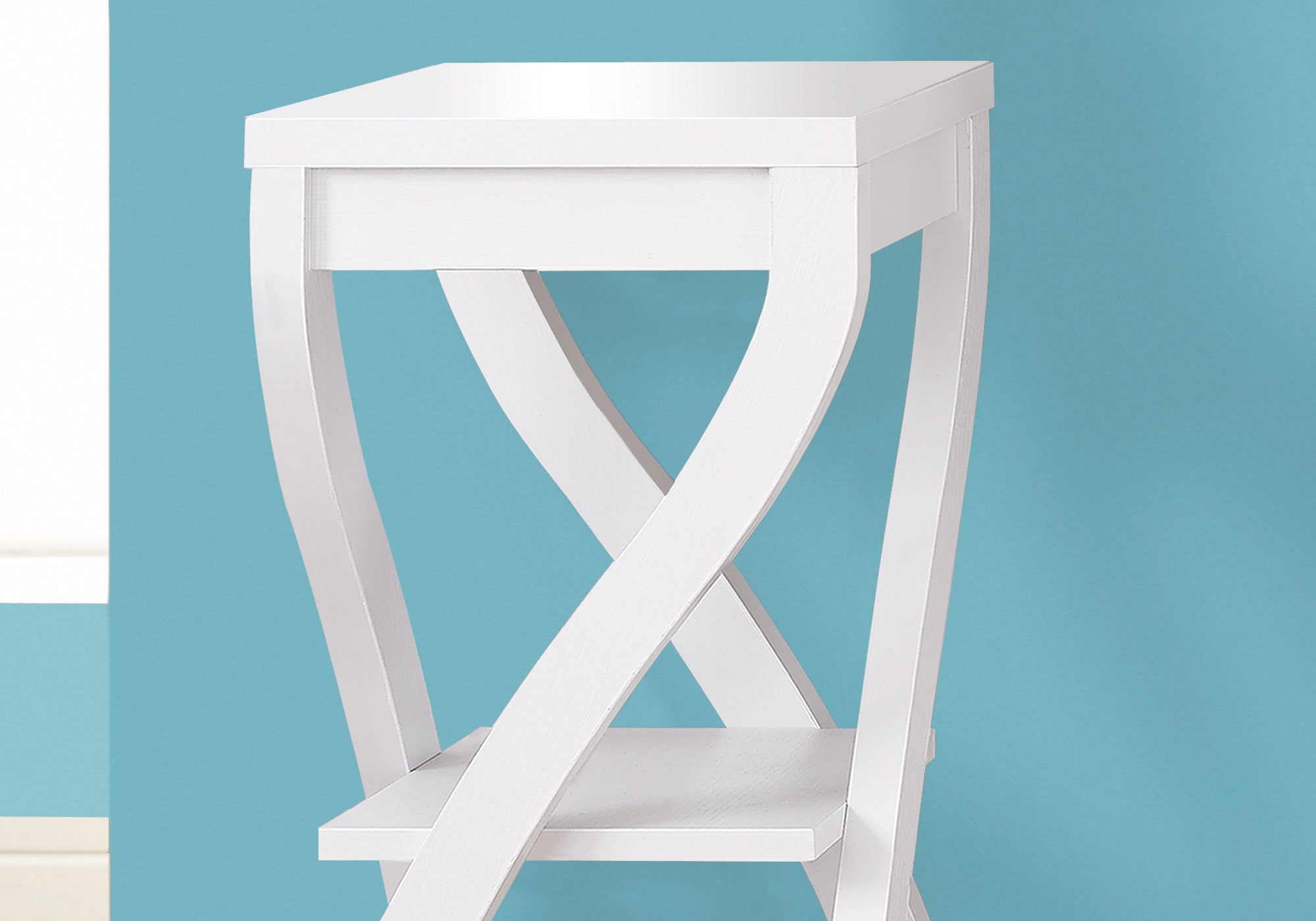 Modern White Accent Table - 32 Inches Height, Perfect for Living Room, Bedroom, or Entryway Decor - Elegant Side Table for Home Furnishing