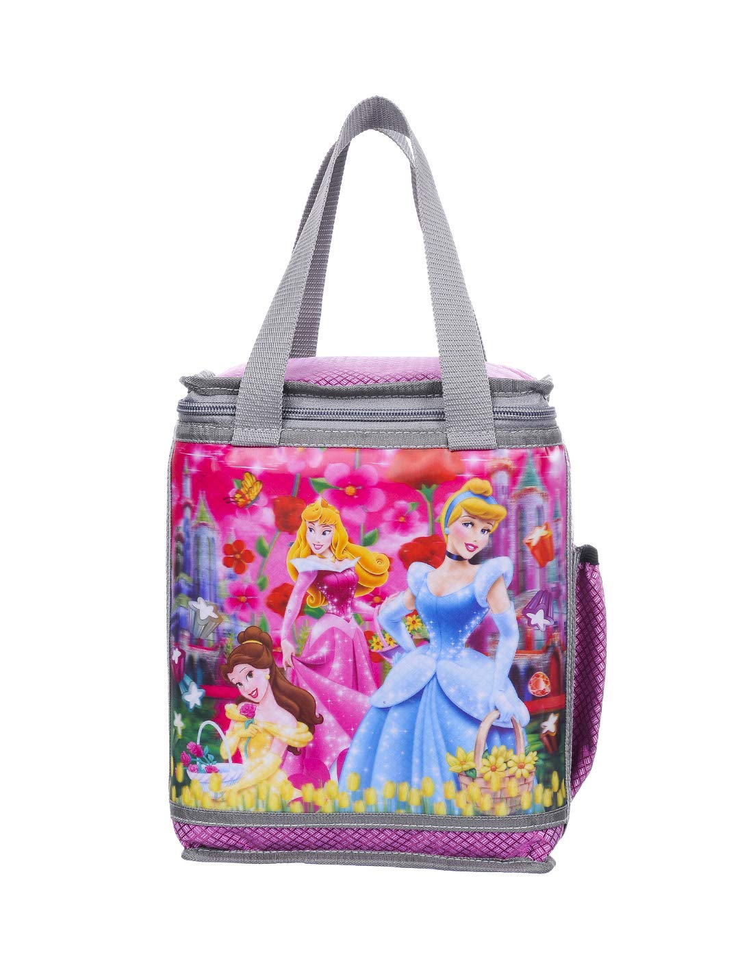 3D Printed RS Polyester School Lunch Bag for Girls - Pink | Stylish & Durable Tiffin Bag for School, Picnic, and Travel | Perfect for Kids & Teens