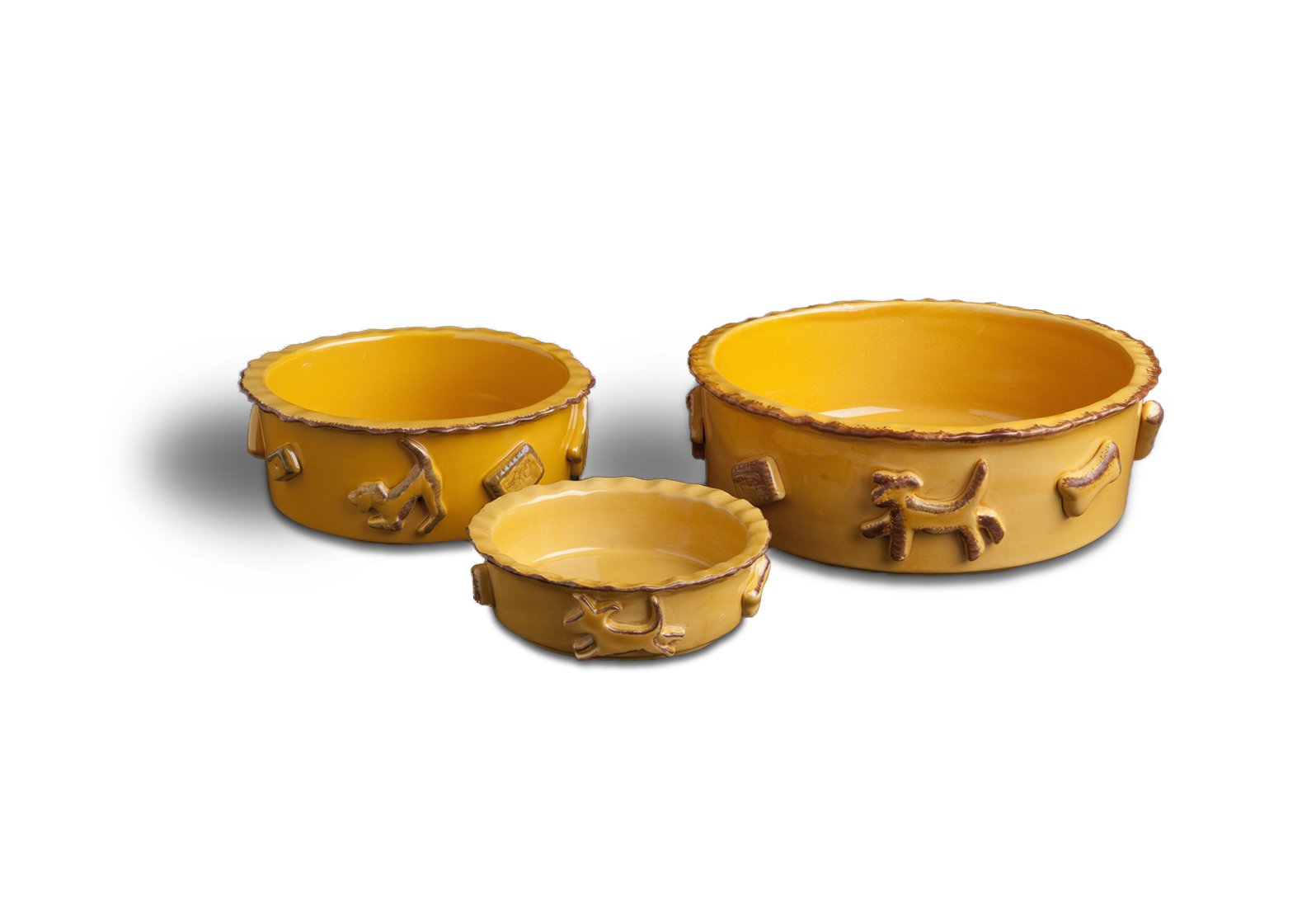 PDMC3005 Stainless Steel Caramel Dog Food and Water Bowl - Medium Size for Small to Medium Dogs - Perfect for Indoor, Outdoor, and Travel Use