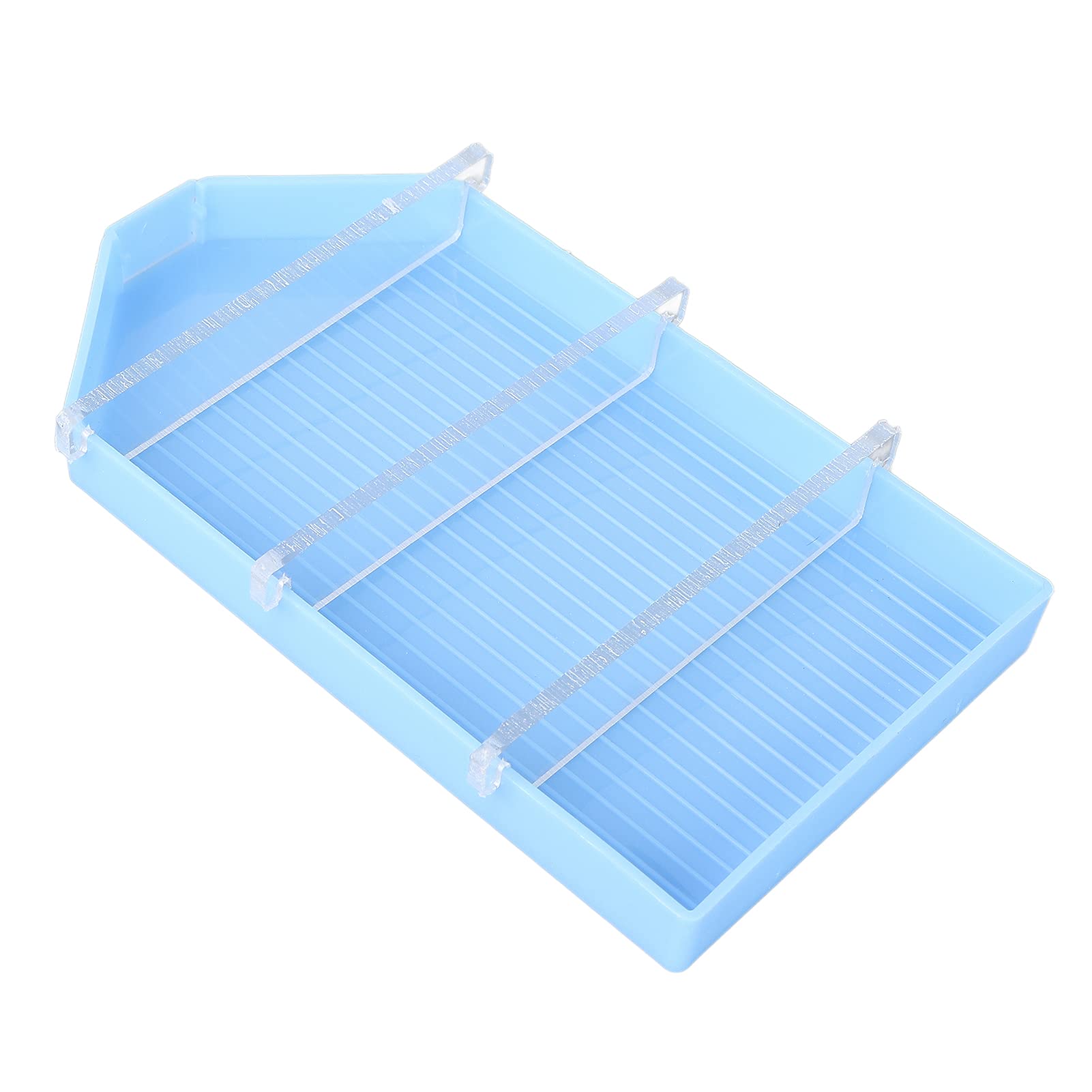 3-Piece Transparent Plastic Painting Tray Set with Brush - DIY Bead Sorting & Art Craft Organizer for Women & Girls - Perfect for Resin Art, Jewelry Making & Nail Art (Blue)