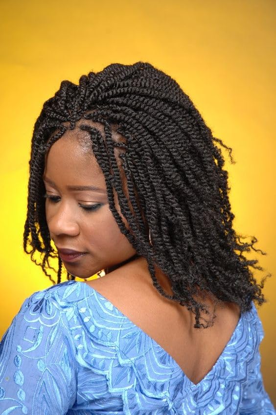 8 Inch 9 Pcs Micro Twist Crochet Hair - Pre Looped Bob Crochet Braids for Passion Twist & Senegalese Twist | Soft Synthetic Hair Extensions for Women | Perfect for Protective Styles, Everyday Wear & Special Occasions