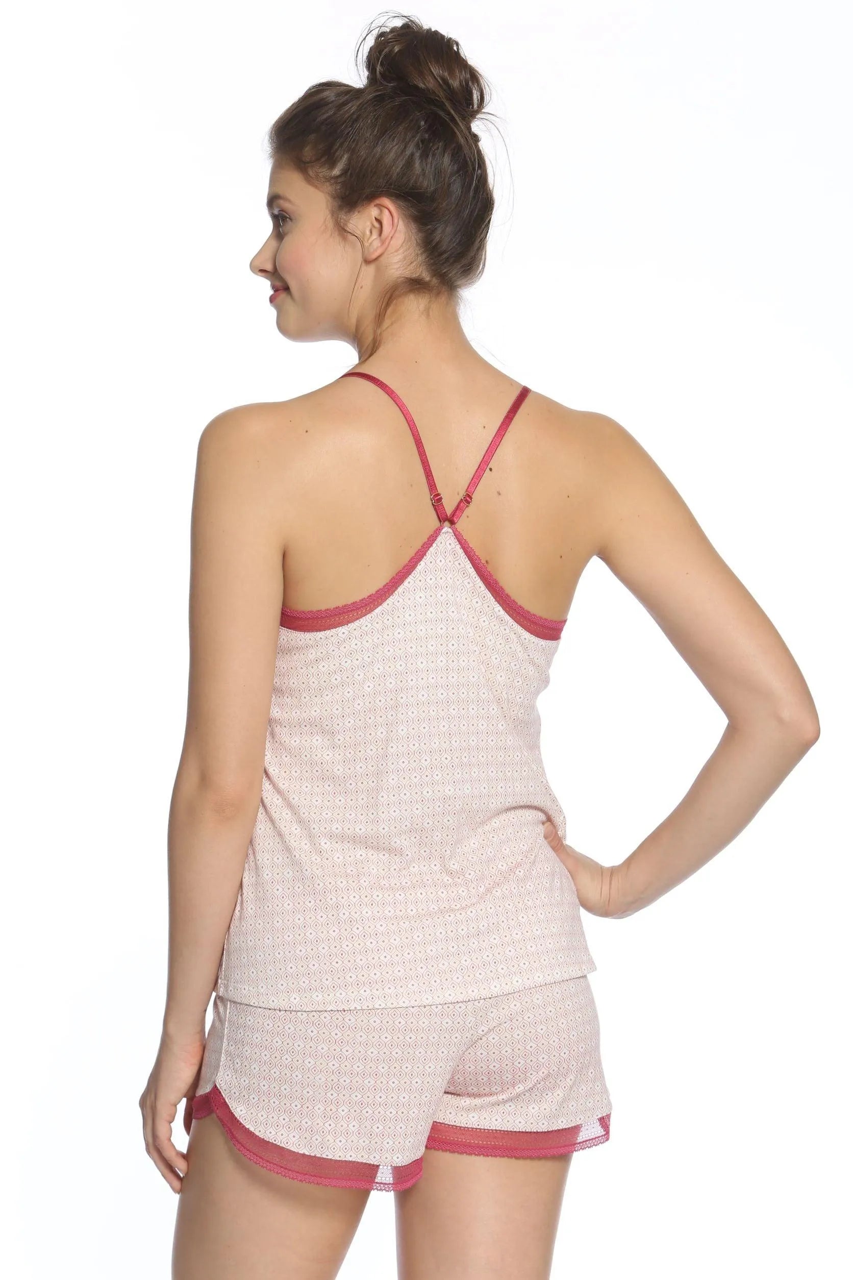 Bridgette Racerback Camisole & Boxer Pajama Set for Women - Soft Sleepwear for Nightwear, Lounge Wear, and Relaxation at Home