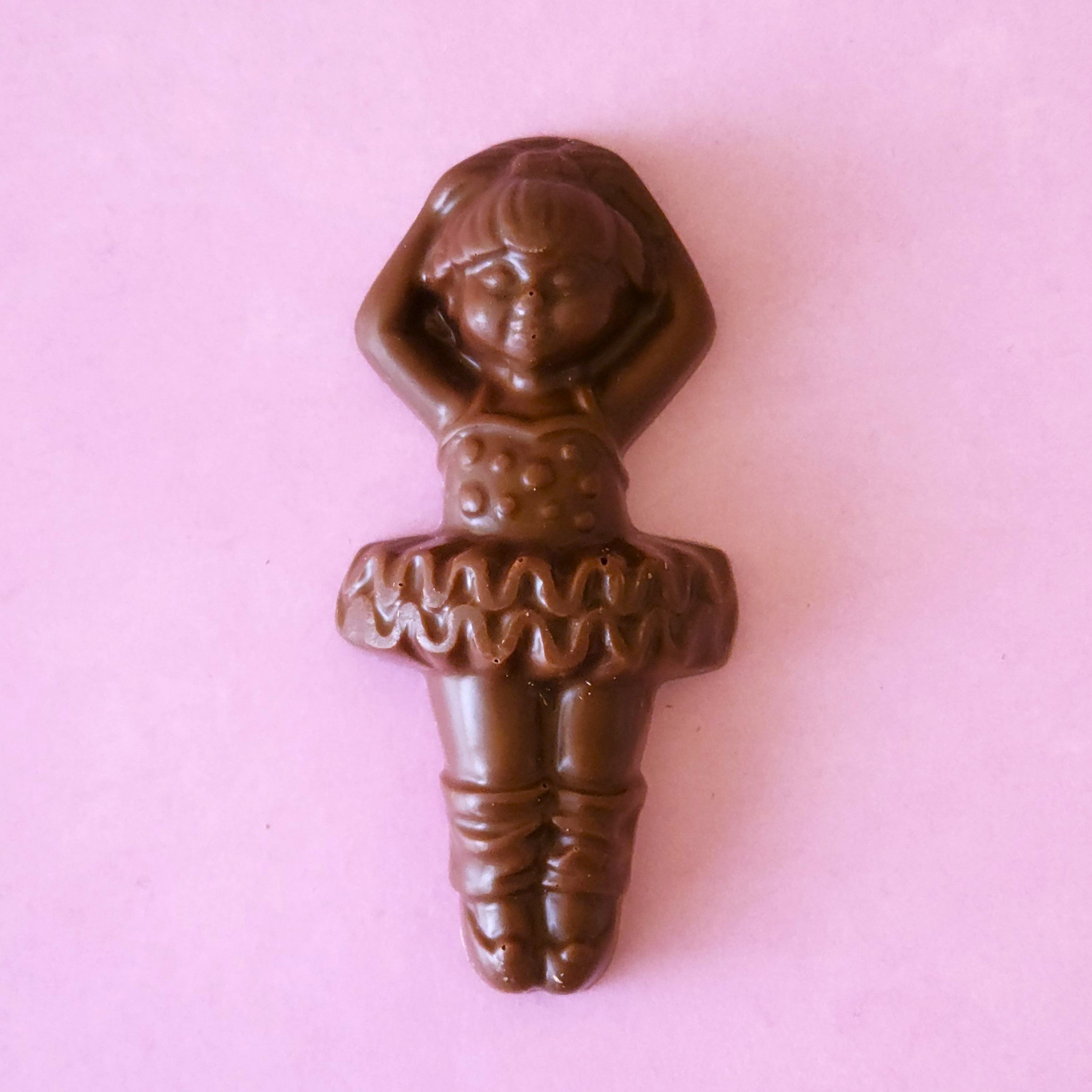 Premium Chocolate Dancer Figurine - Handcrafted Decorative Collectible for Home Decor, Gift Giving & Party Centerpieces