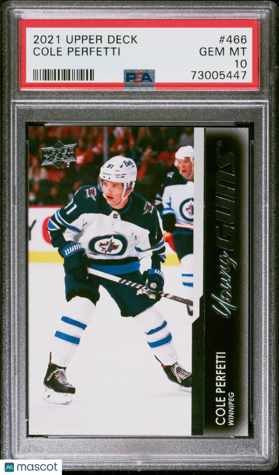 2021-2022 Upper Deck Series 2 Hockey Cole Perfetti Young Guns Rookie Card PSA 10 Gem Mint - Perfect for NHL Collectors and Hockey Card Investors