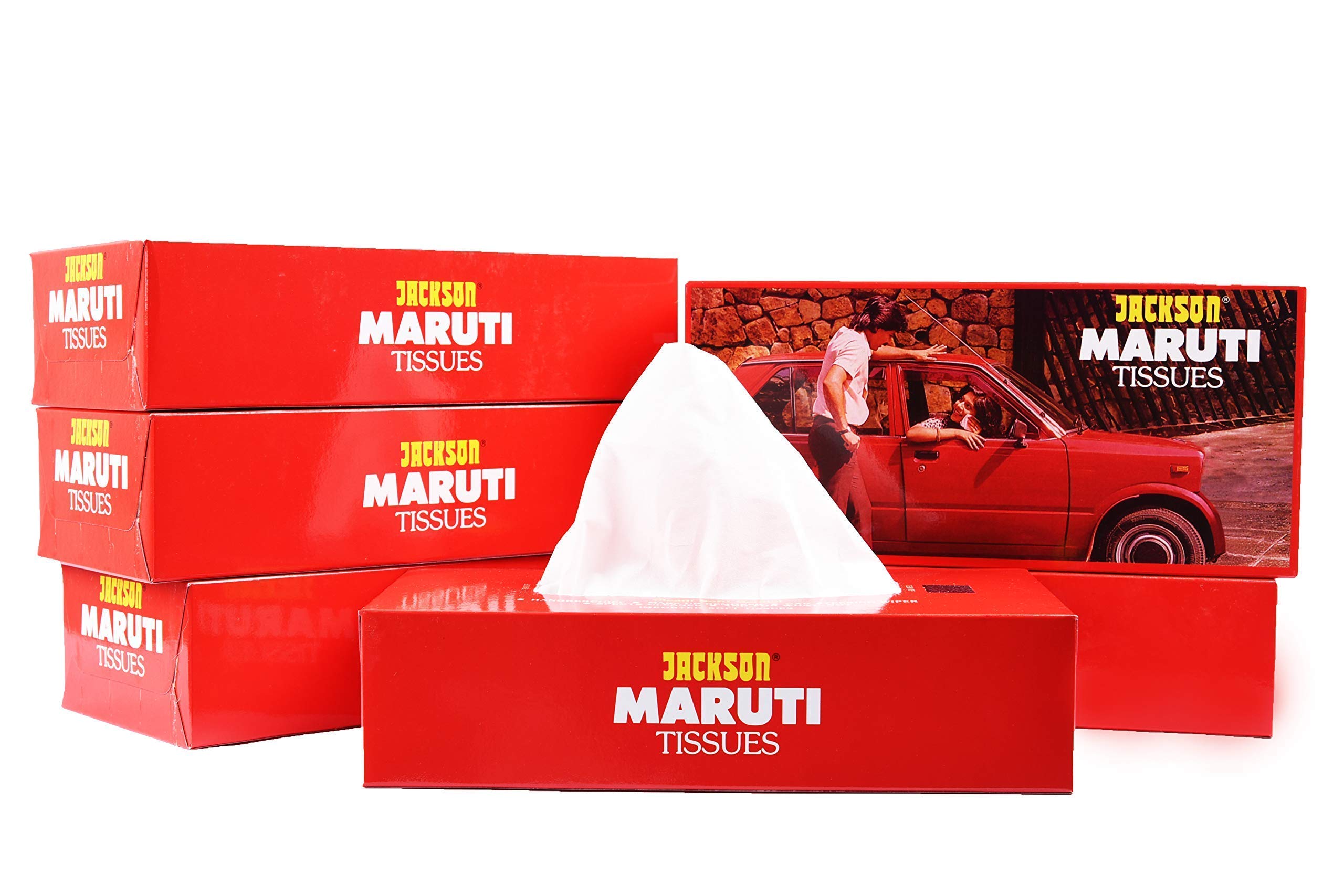 Premium Jackson Maruti 2-Ply Facial Tissues - 6 Boxes (100 Sheets Each) | 600 Total Soft Tissues for Home, Office & Travel | Gentle for Nose & Face | Bulk Tissue Supply