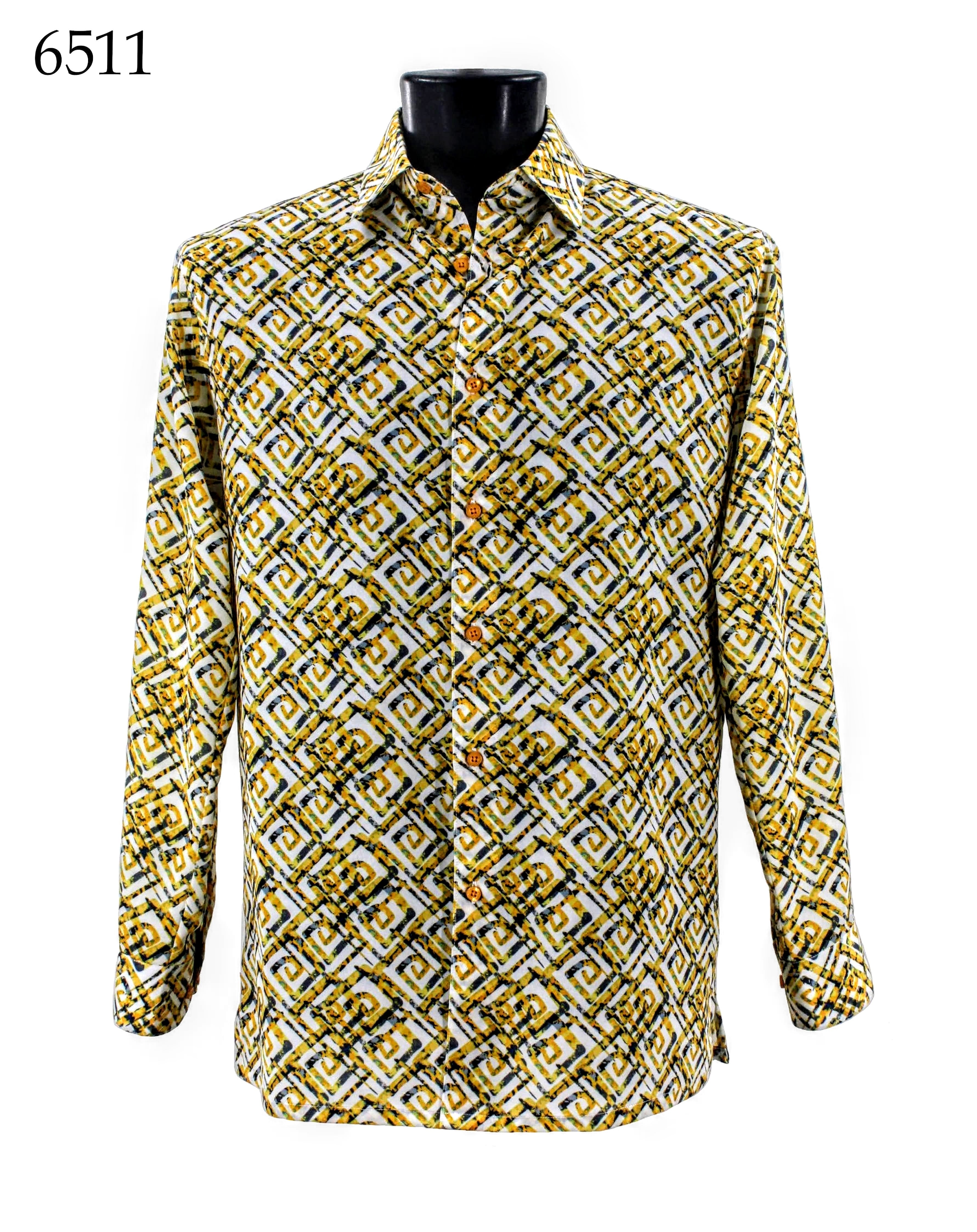Bassiri Men's Long Sleeve Casual Shirt 6511 - Comfortable Button Down Work Shirt for Office, Business & Everyday Wear