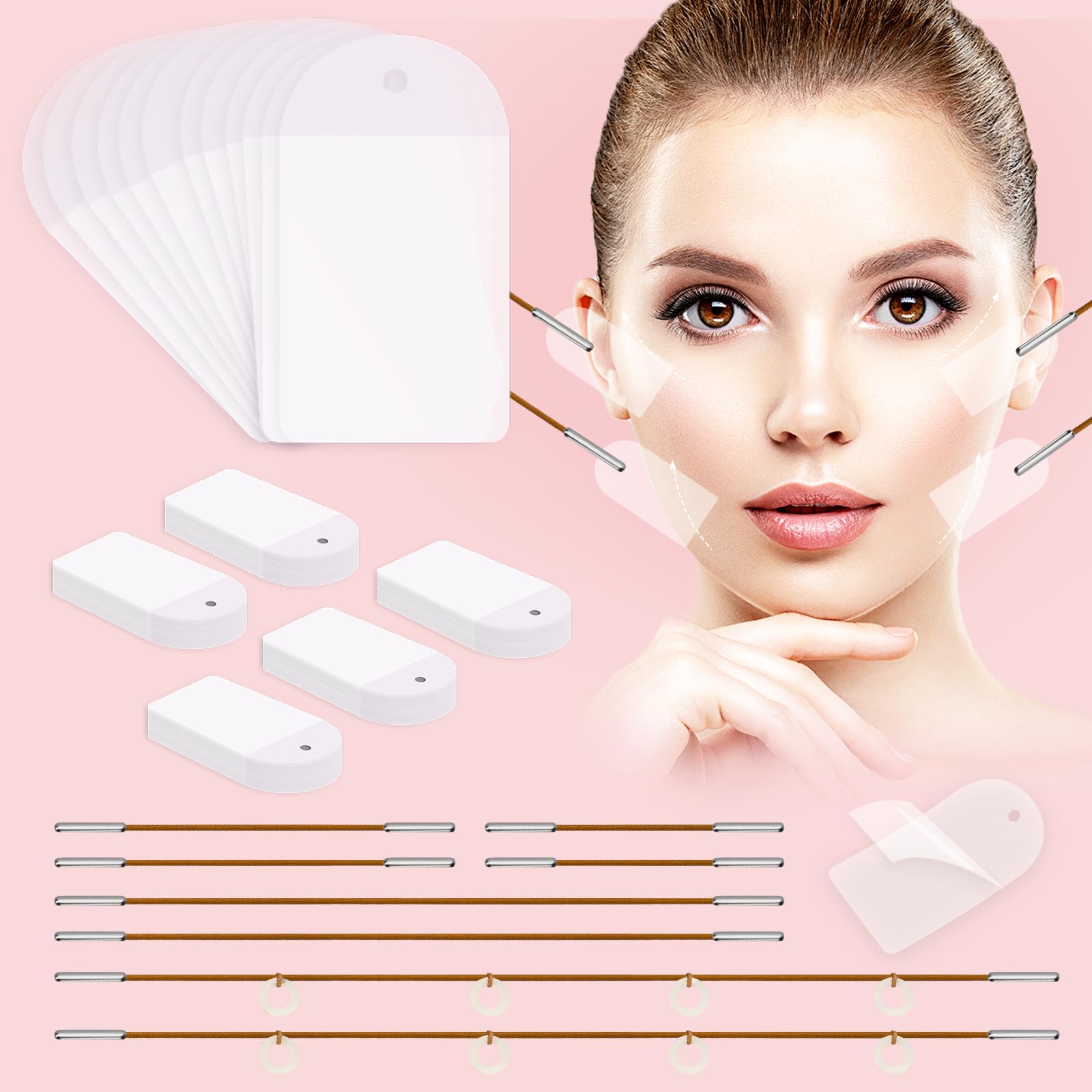 Instant Face Lift Tape - 140PCS Invisible Facial Tape for Eyes & Neck - Perfect for Makeup & Sagging Skin