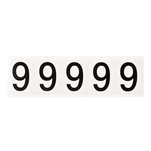 Brady 9714-9, 97058 97 Series Indoor/Outdoor Number and Letter Cards (Pack of 30) - Perfect for Home, Office, and Industrial Labeling Needs