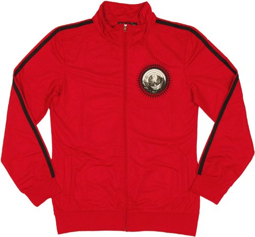 Marvel Black Flag Captain America Men's Red Track Jacket - Stylish Superhero Running Jacket for Gym, Cosplay & Casual Wear
