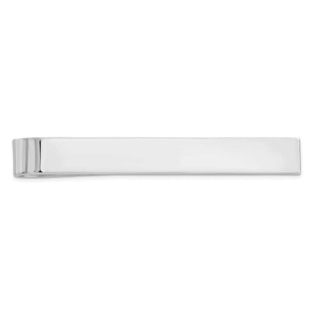 Premium 925 Sterling Silver Tie Bar Clip - 49mm x 6mm Slim Design - Elegant Men's Jewelry Gift for Husband, Dad & Groomsmen - Perfect for Weddings, Business Meetings & Formal Events