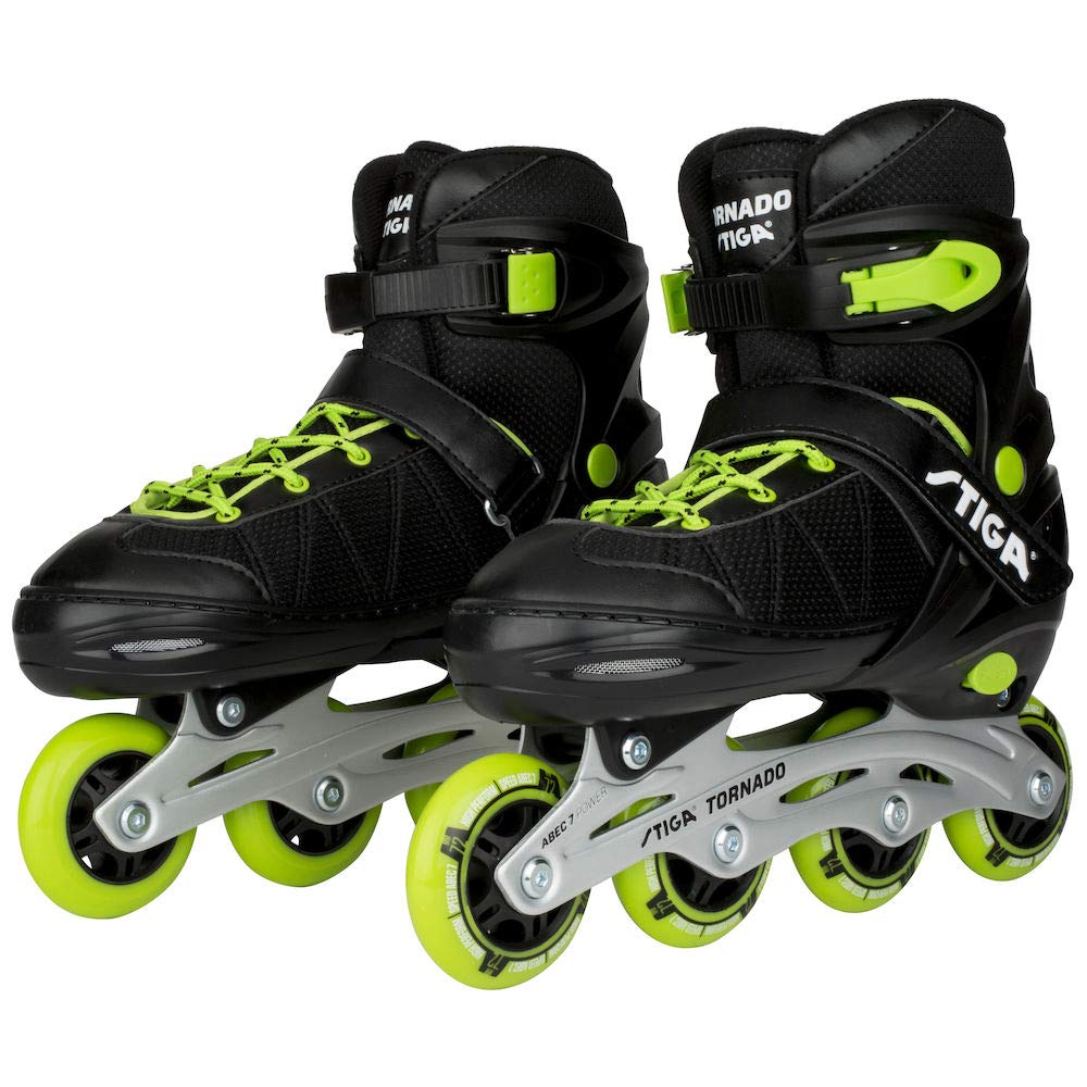 Stiga Str Tornado Kids Inline Skates - Adjustable Roller Skates for Boys & Girls Ages 5-12 - Perfect for Outdoor Play, Park Rides & Fitness Training