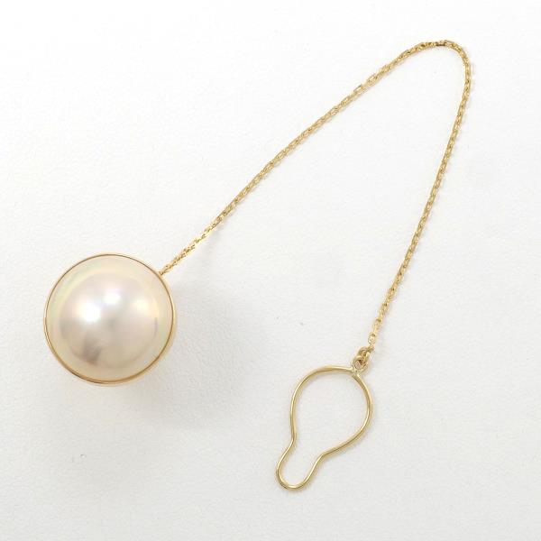 18K Yellow Gold Alloy Mabe Pearl Brooch Pin - Vintage Elegant Pearl Jewelry for Women - Perfect for Weddings, Parties & Special Occasions