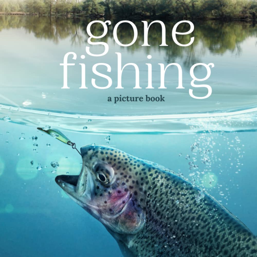Large Print Fishing Picture Book for Seniors & Adults - Relaxing Gift Idea