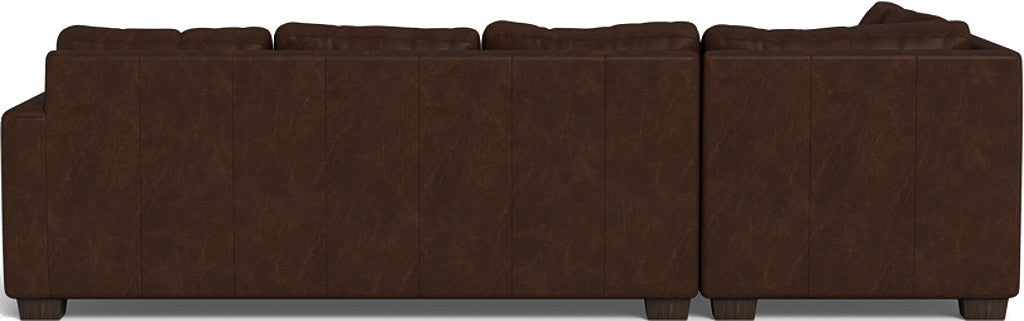 Track 121 Genuine Leather Left Chaise Sleeper Sectional Sofa - Modern Living Room Furniture for Small Spaces & Home Theater Seating