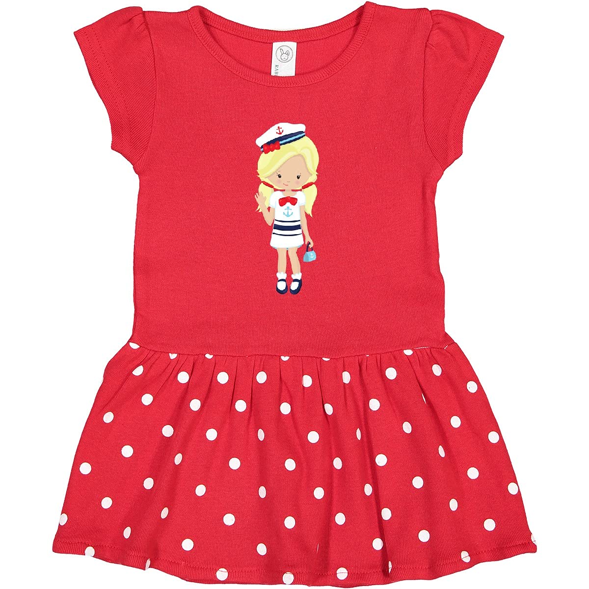 Inktastic Boat Captain & Skipper Toddler Dress - Cute Blonde Hair Girl Outfit for Beach, Boating & Summer Adventures