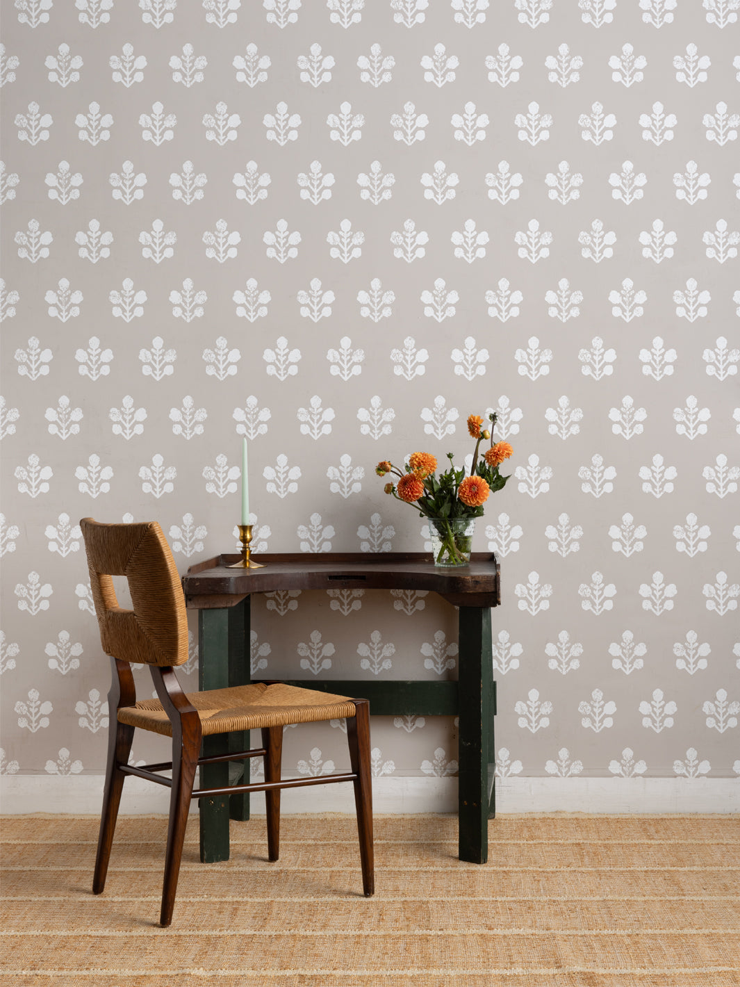 Sugar Paper 'Ensley Large' Wallpaper in Khaki - Perfect for Living Room, Bedroom & Home Office Decor