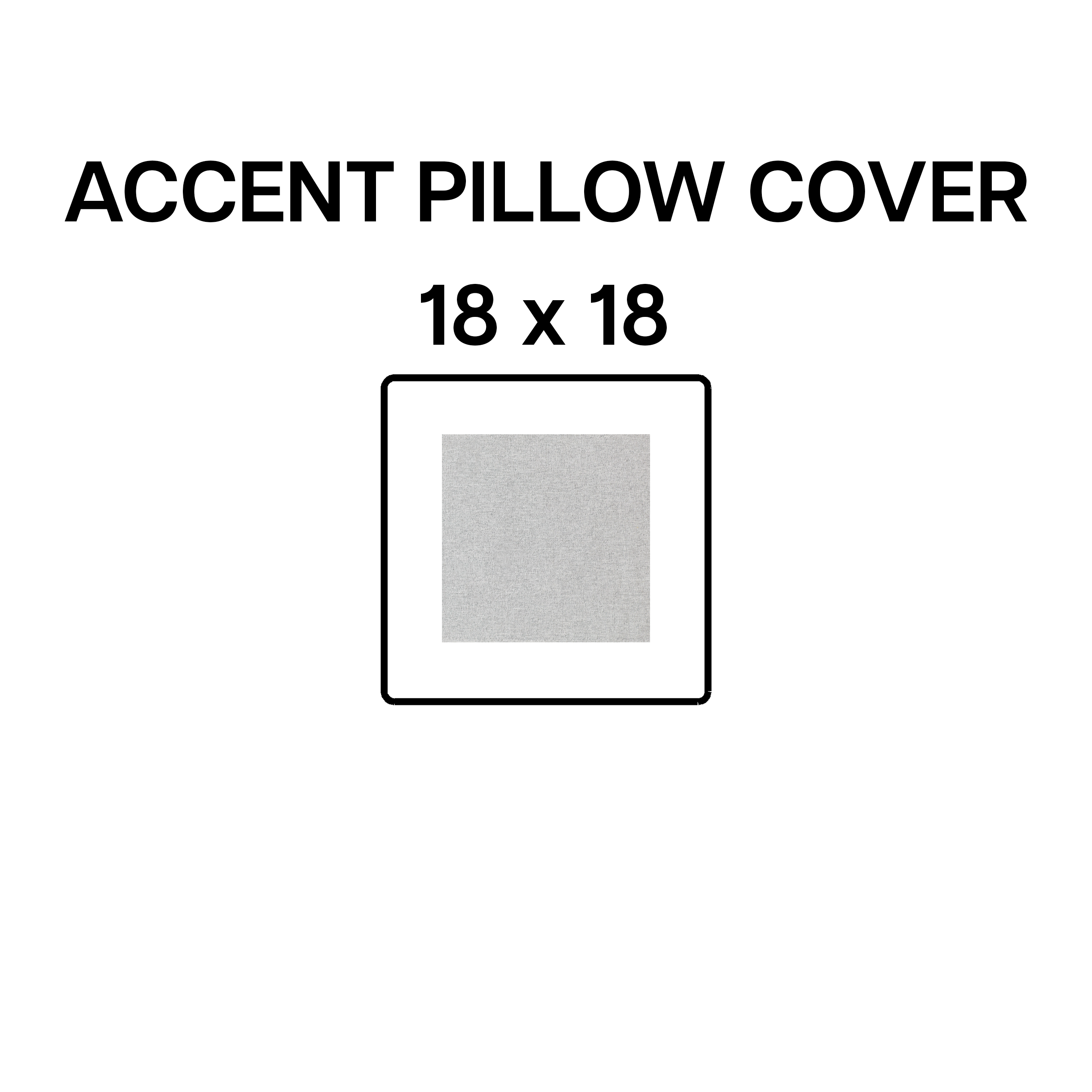 18x18 Inch Decorative Throw Pillow Cover - Soft Mist Blue Accent Cushion Case for Sofa, Bed, Chair - Premium Cotton Linen Blend - Home Decor & Living Room Styling
