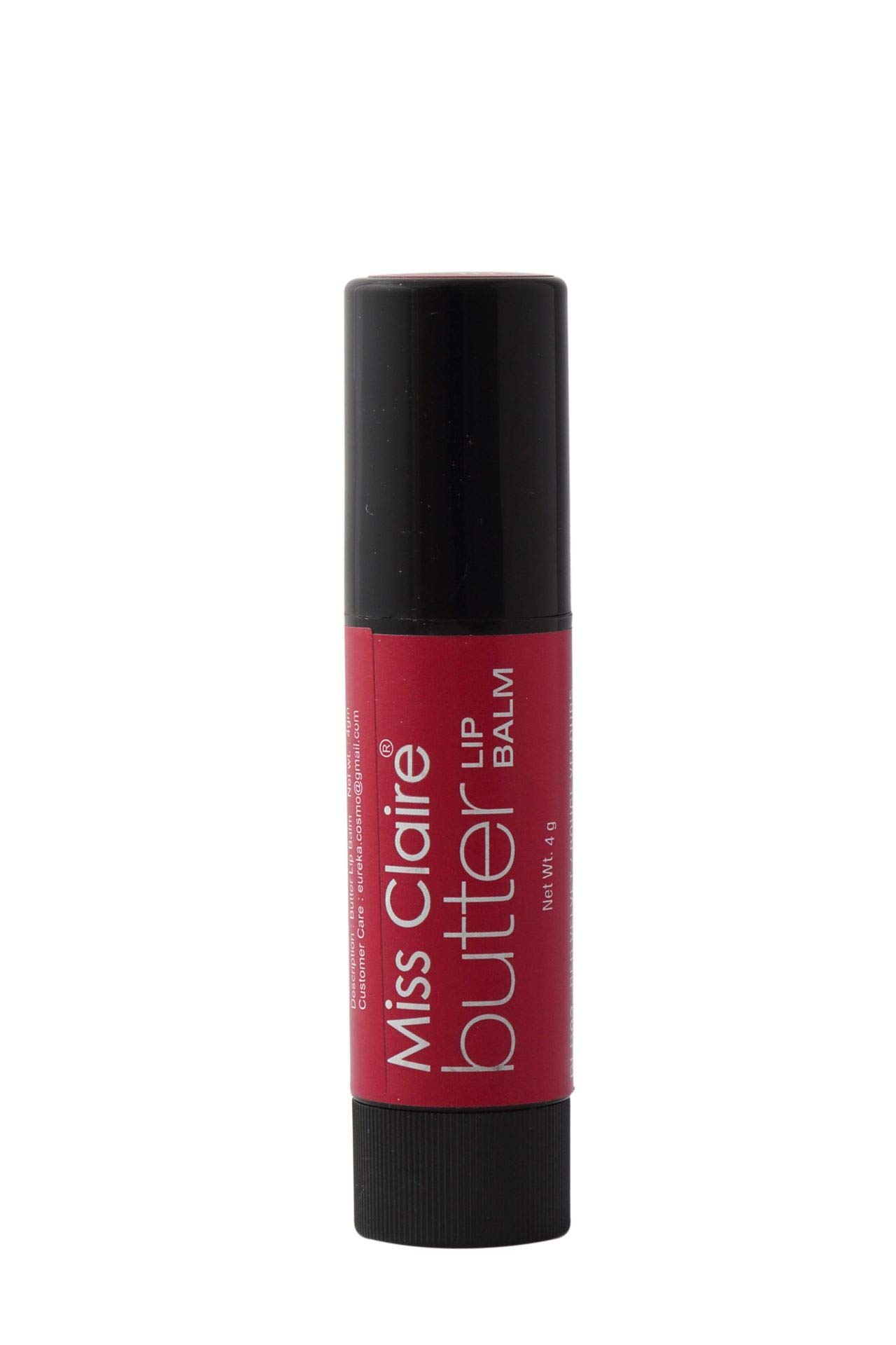 Miss Claire Butter Lip Balm - Red Velvet Moisturizing & Nourishing (4g) | Hydrating Lip Care for Dry, Chapped Lips | Perfect for Daily Use, Makeup Prep & On-the-Go