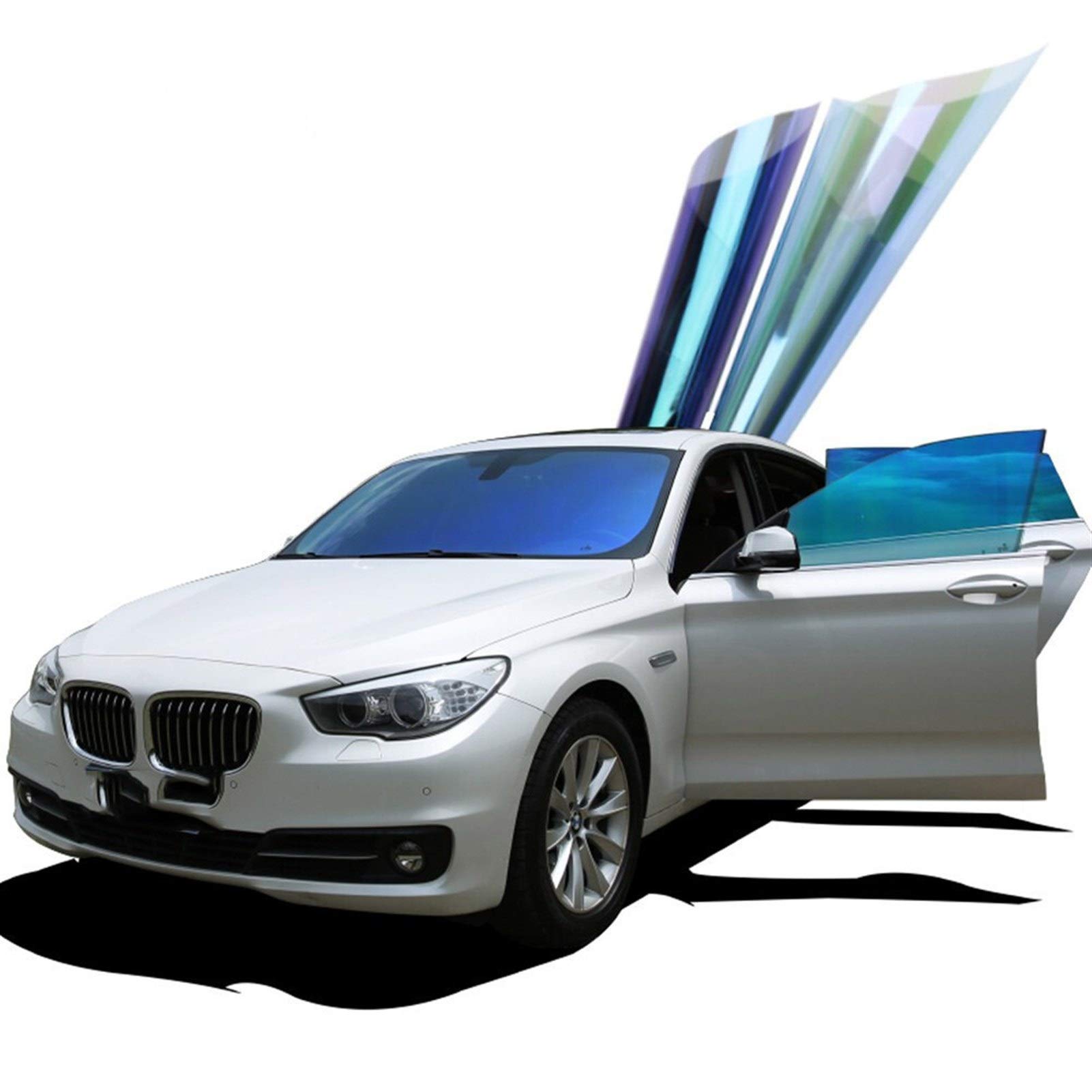 Chameleon Color Changing Car Window Film - 55% VLT Solar UV Protection Tint (1x2m) | Heat Rejection & Privacy for Cars, SUVs, Trucks | Perfect for Summer Sun Protection & Vehicle Styling