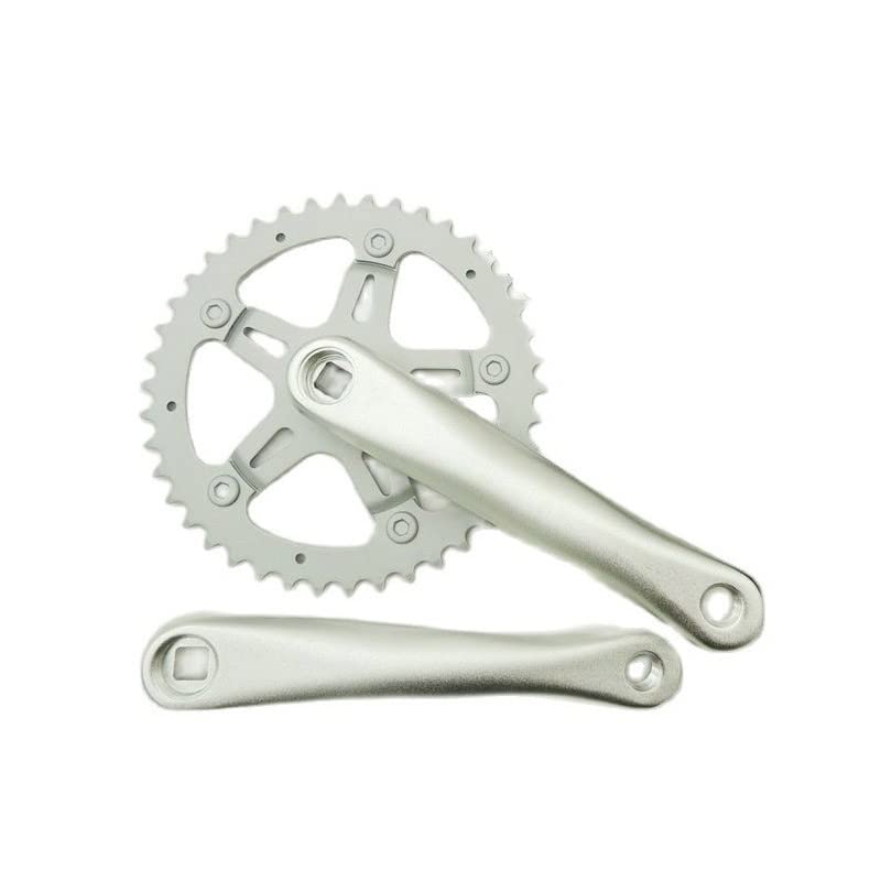 42T Single Speed Bike Crankset - 175mm Fixed Gear Bicycle Crank with 6061 Aluminum Chainwheel - Perfect for Road Bikes & Urban Commuting