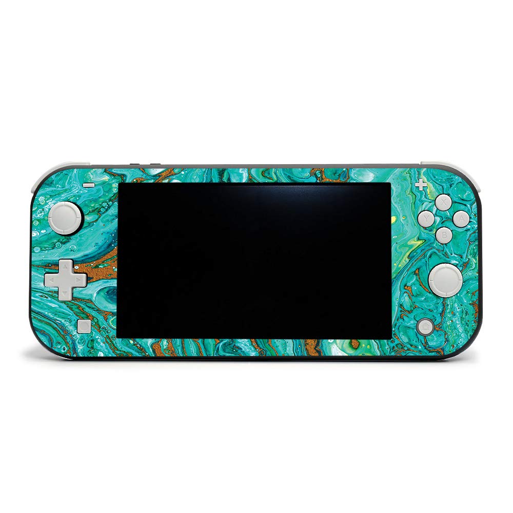 MightySkins Protective Vinyl Decal Wrap Cover for Nintendo Switch Lite - Turquoise Ripple Design | Durable, Customizable Skin | Easy to Apply & Remove | Made in USA | Perfect for Gaming, Travel & Personalization