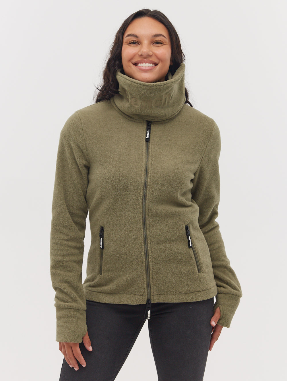 Funnel Neck Zip Up Fleece Jacket for Women - Soft Microfleece Winter Pullover - Perfect for Hiking, Camping & Outdoor Activities