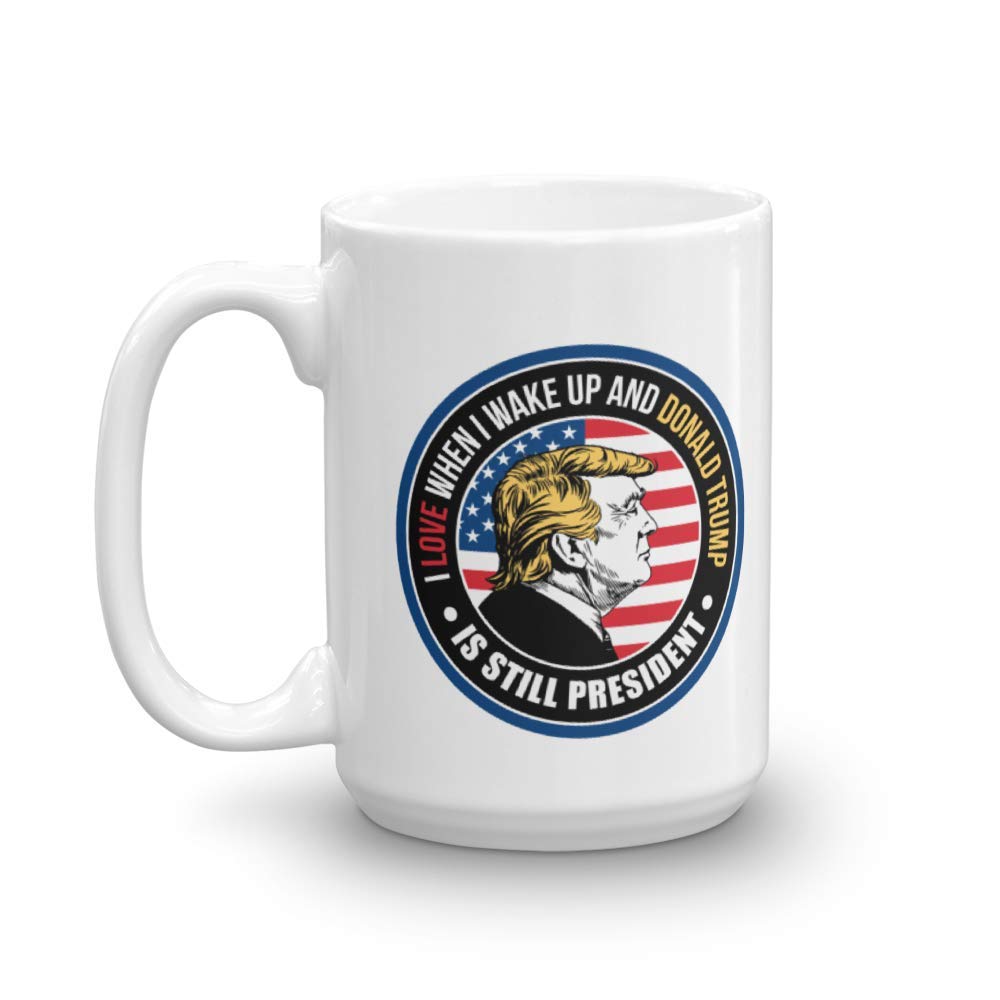 Donald Trump 2024 President Coffee Mug - 15oz Ceramic Tea Cup for Pro Trump Supporters | Patriotic Gift, Collectible Memorabilia & Home Decor for Men & Women | Perfect for Office, Campaign Events & Conservative Gatherings