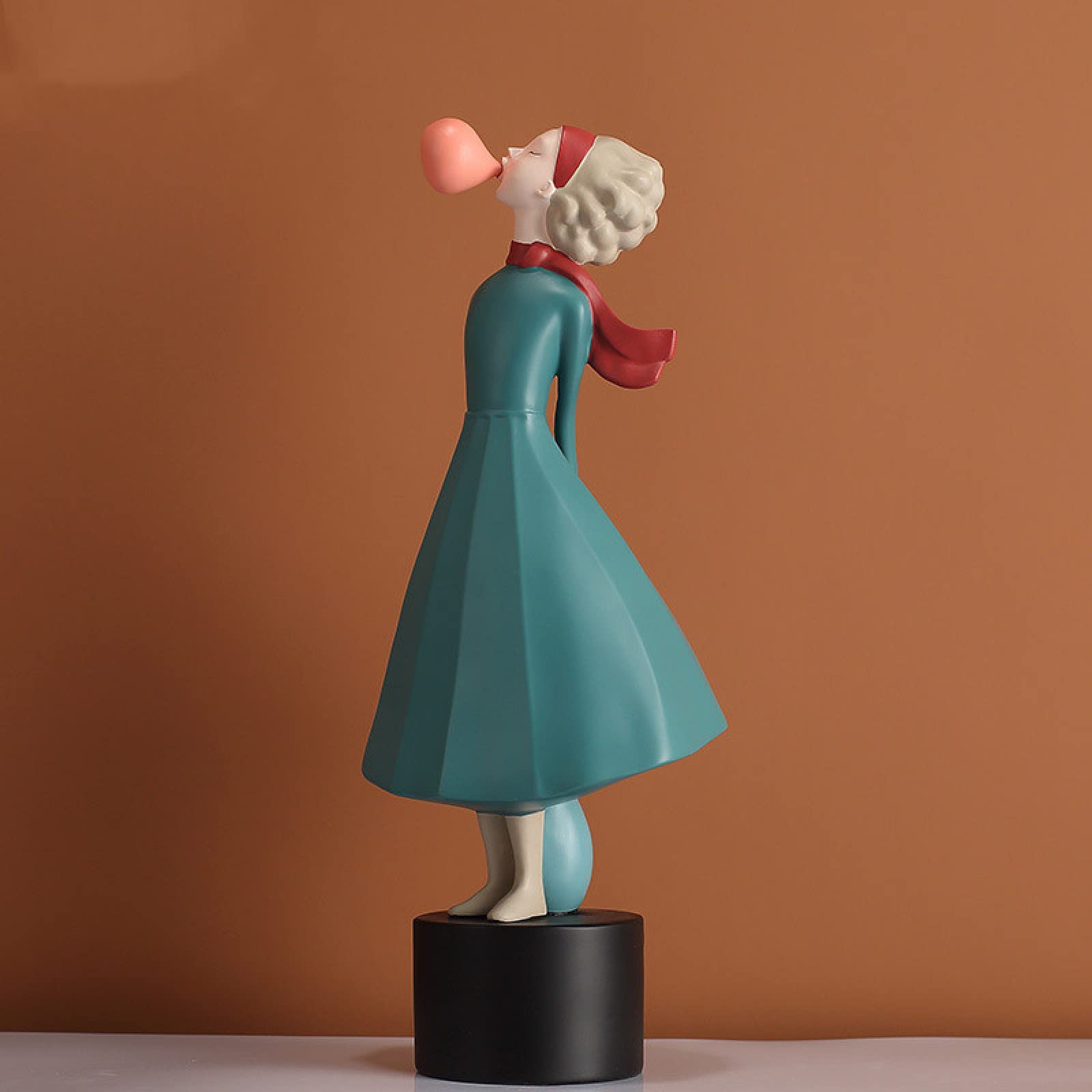 Nordic Style Blue Bubble Girl Statue - Creative Desktop Decor, Fruit Tray & Home Accessory for Living Room, TV Cabinet - Perfect for Cozy Home Decor & Gift Giving