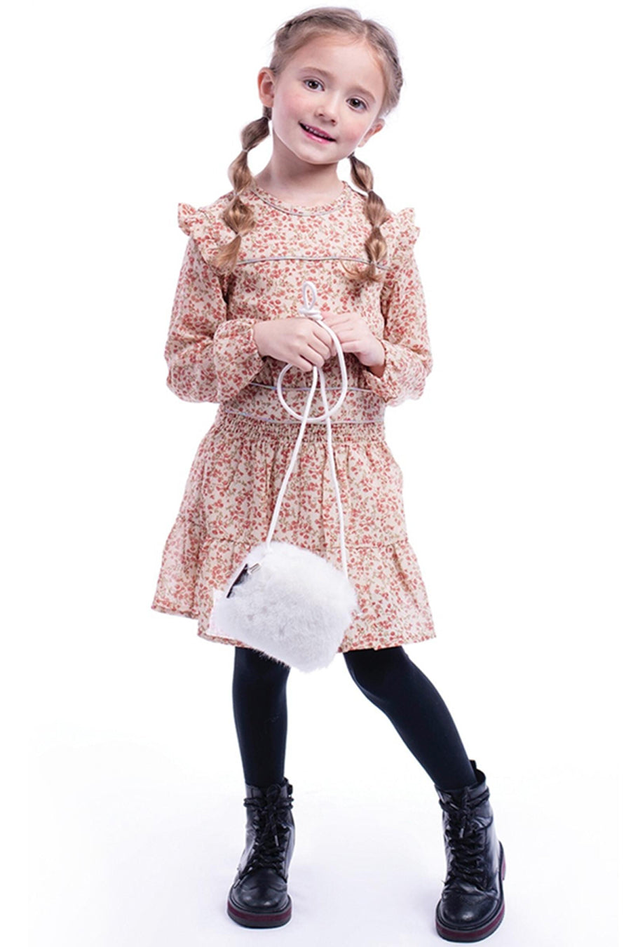 Imoga Mindy Rose Girls Dress - Elegant Floral Print Summer Dress for Toddler & Kids - Perfect for Parties, Photos & Special Occasions