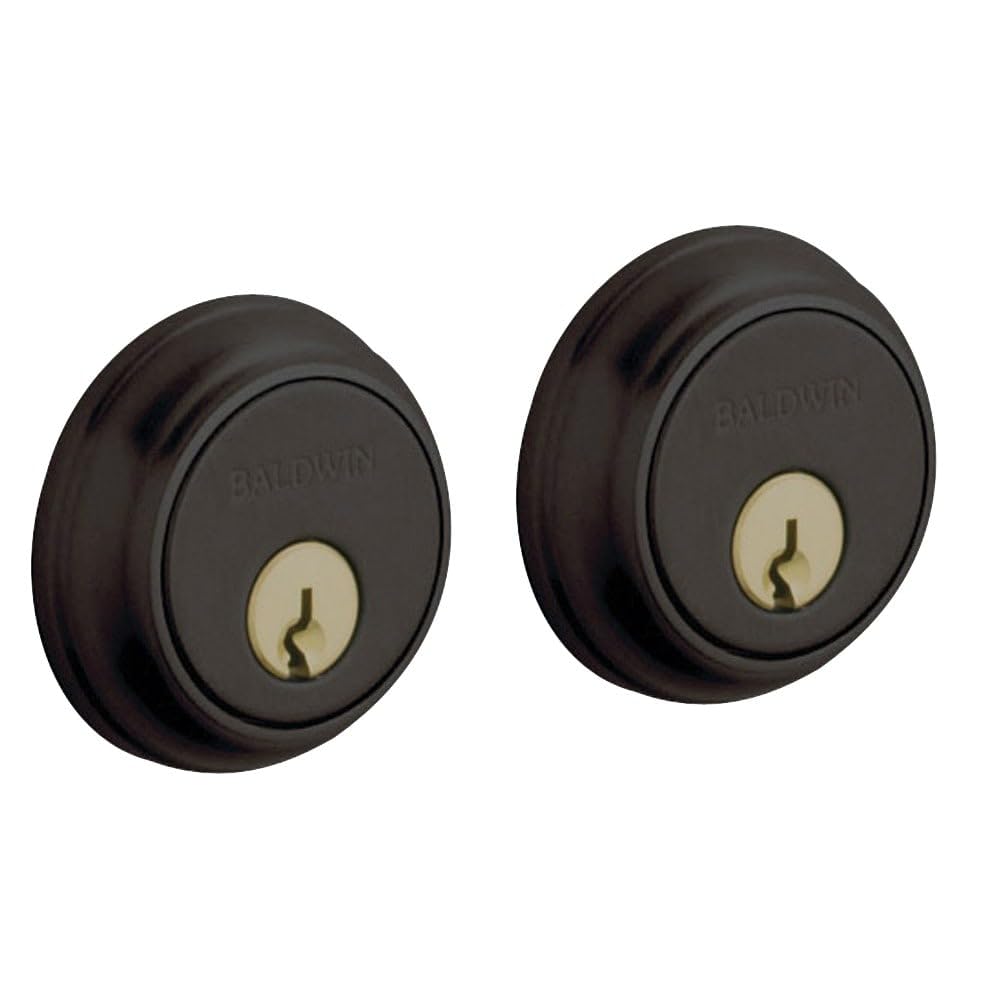 Baldwin Hardware 8021.102 Deadbolt Lock - High Security Keyed Entry Door Lock for Home & Office - Solid Brass Construction, ANSI Grade 1 Certified - Perfect for Front Doors, Back Doors, and Commercial Buildings