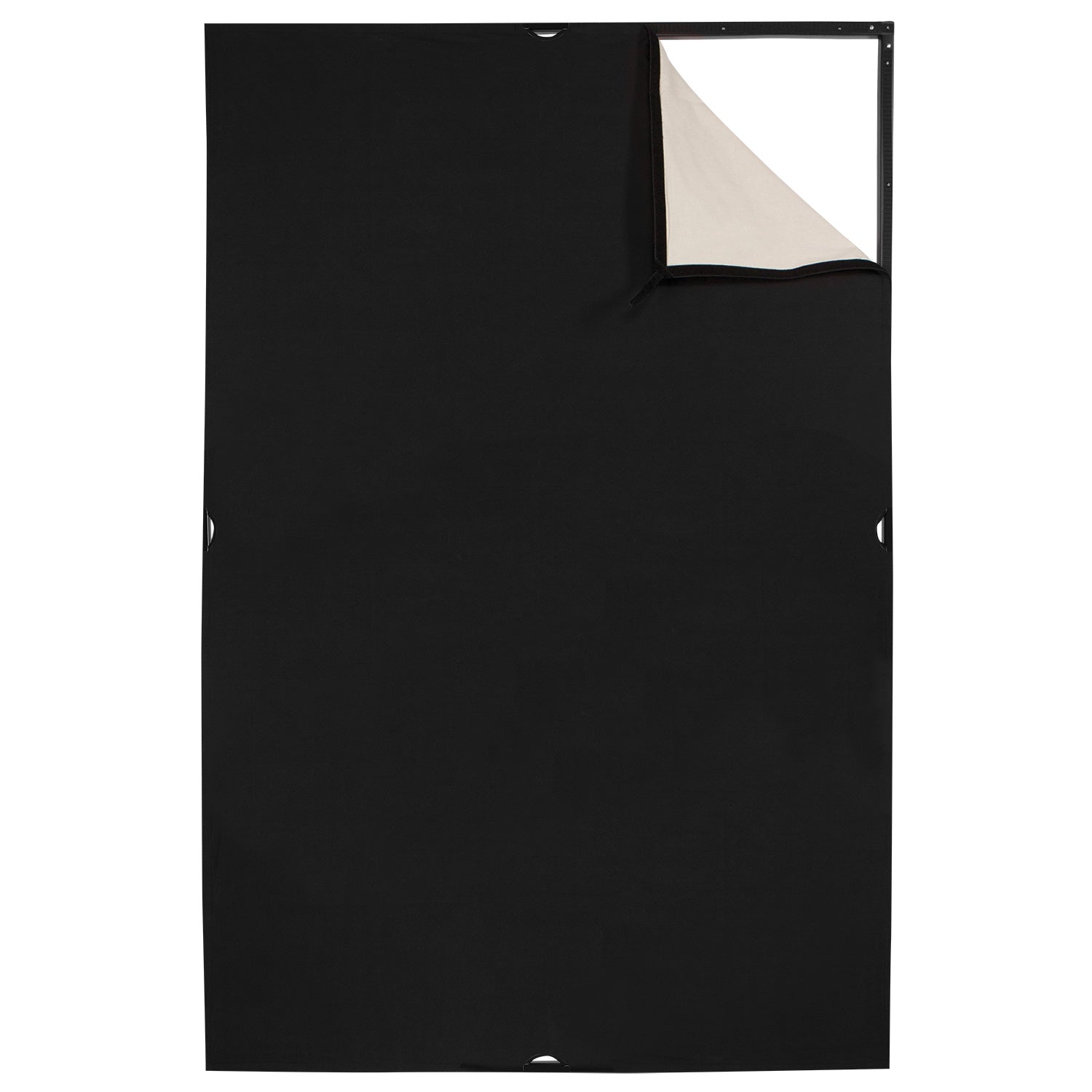 Premium Unbleached Muslin & Black Fabric (4' x 6') - Scrim Jim Cine Backdrop for Photography, Studio Lighting, and Film Production