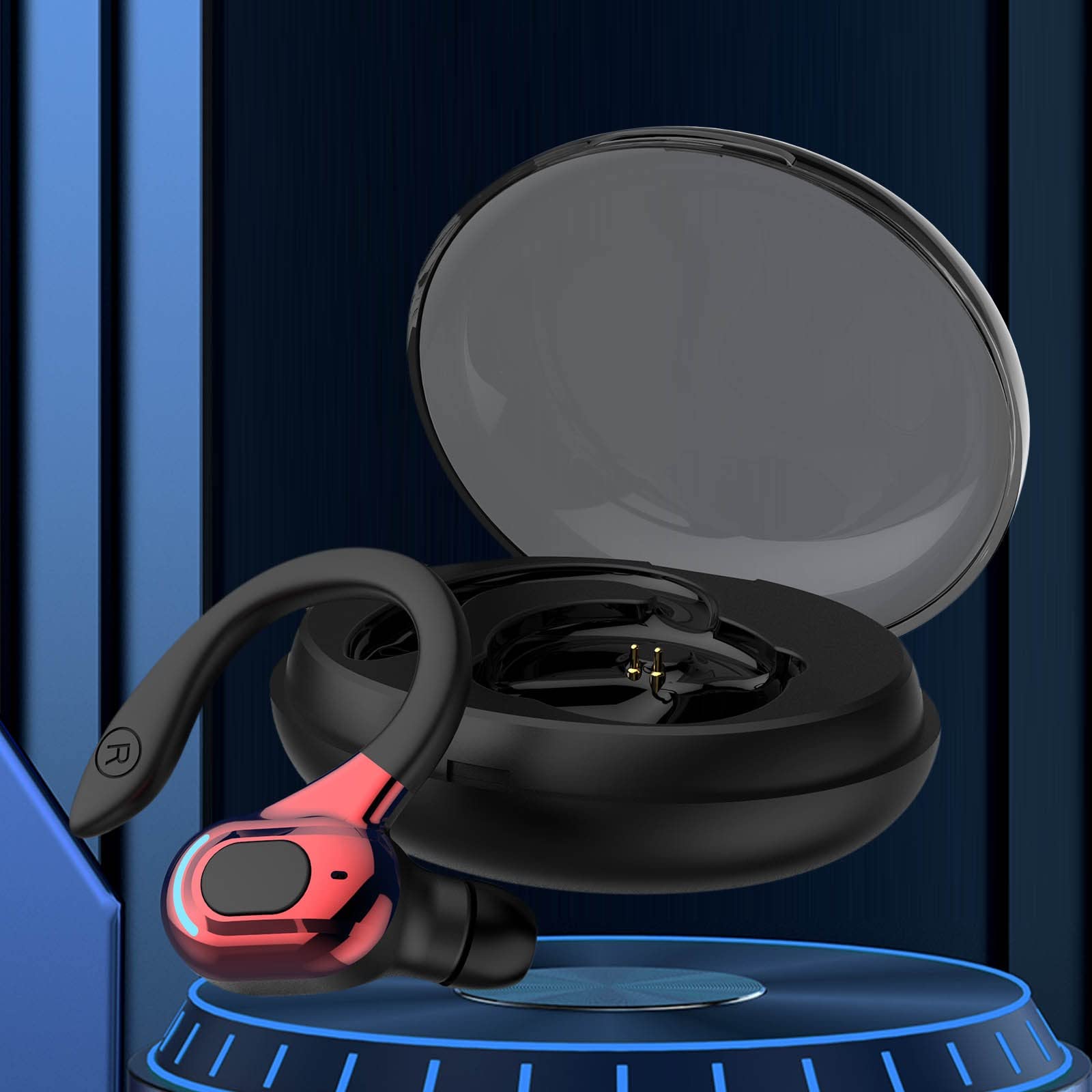 Wireless Bluetooth Earbuds - Single Ear Headset for Business Calls, Driving & Sports | Hands-Free Headphones with Noise Cancellation Mic | Perfect for Office, Commuting & Workout Sessions