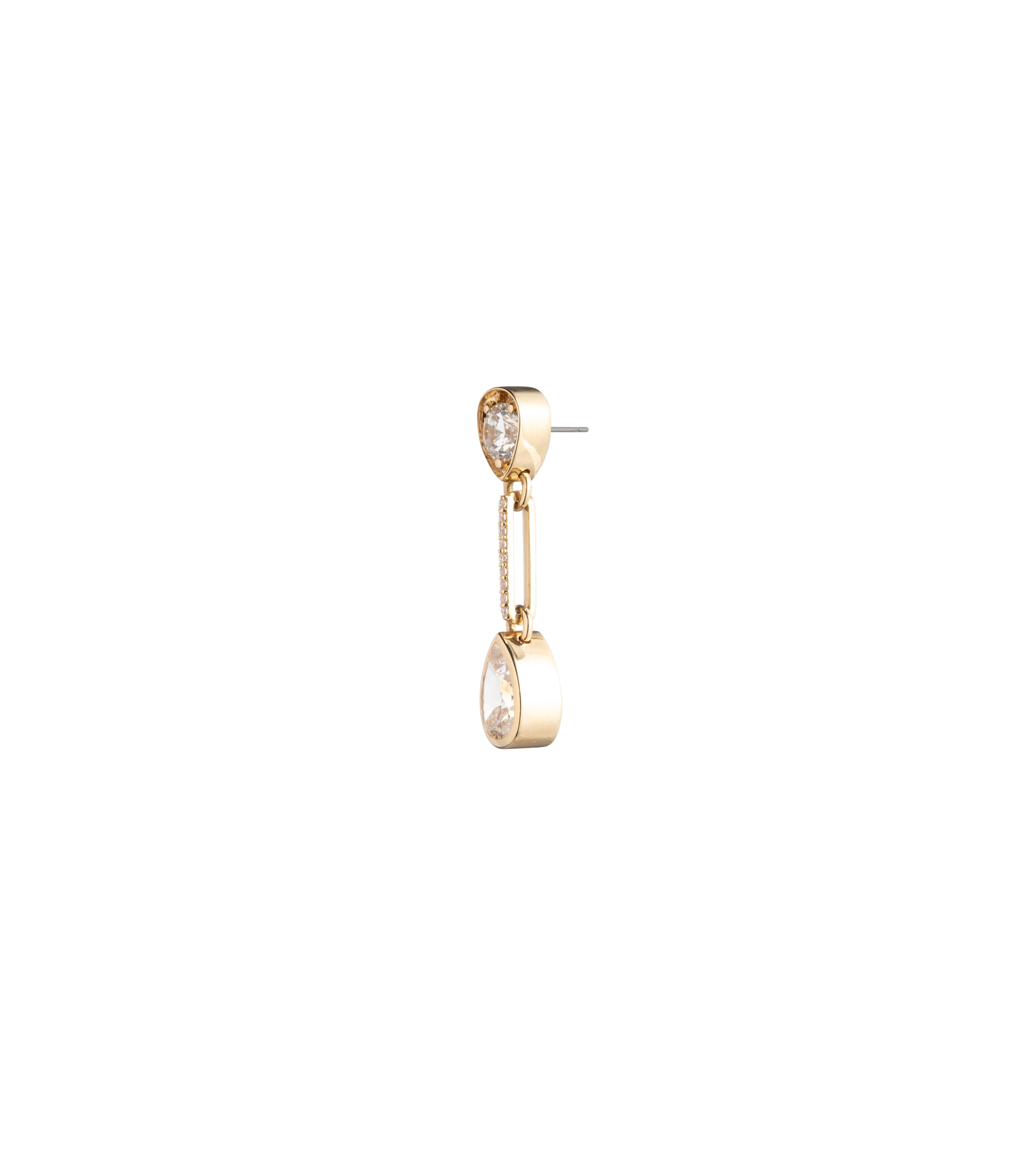 Forever & Always Linear Drop Earrings - 14K Yellow Gold with Pear-Cut Diamonds | Elegant Dangle Earrings for Weddings, Parties & Special Occasions