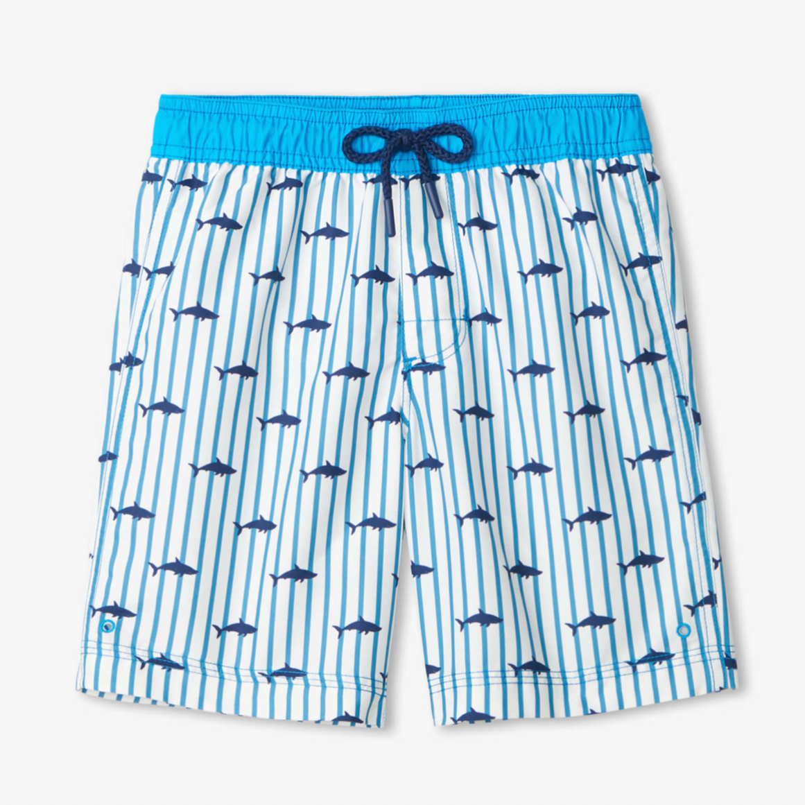 Hatley Silhouette Sharks Board Shorts for Men - Quick-Dry Swim Trunks with UPF 50+ Sun Protection - Perfect for Beach, Pool, and Surfing