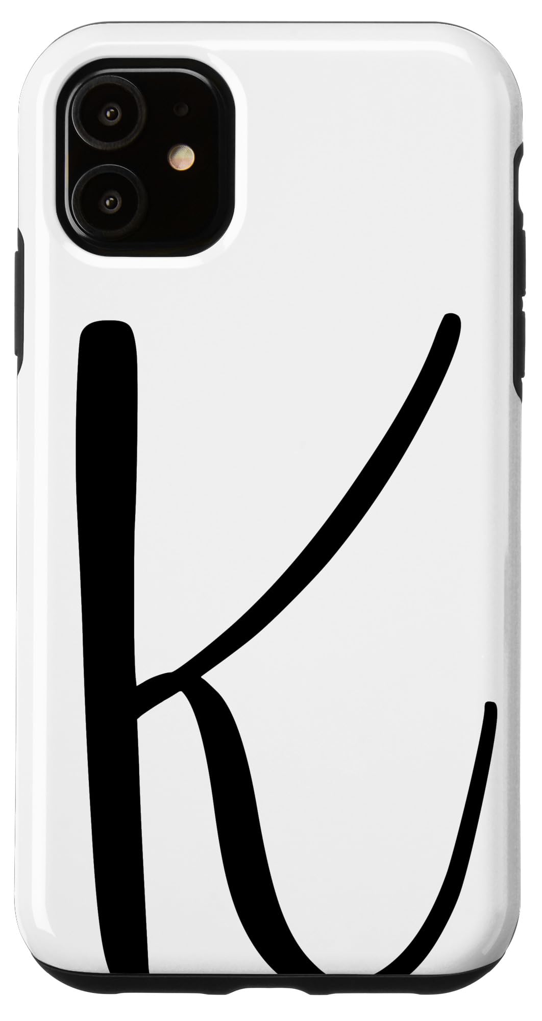 iPhone 11 C字母K手机壳 黑白字母K个性定制 商务简约风 适合日常通勤与休闲使用