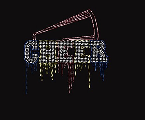 Cheer Rhinestone Iron-On Transfers for Bleeding Designs - Perfect for Cheerleading Uniforms, Dance Costumes & DIY Crafts