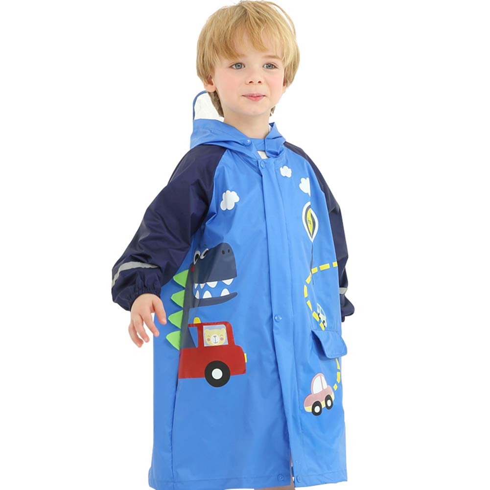 Kids Waterproof Raincoat - Boys & Girls Fashion Rain Jacket for Kindergarten, School & Outdoor Play - Lightweight & Warm Rainwear for Children & Toddlers
