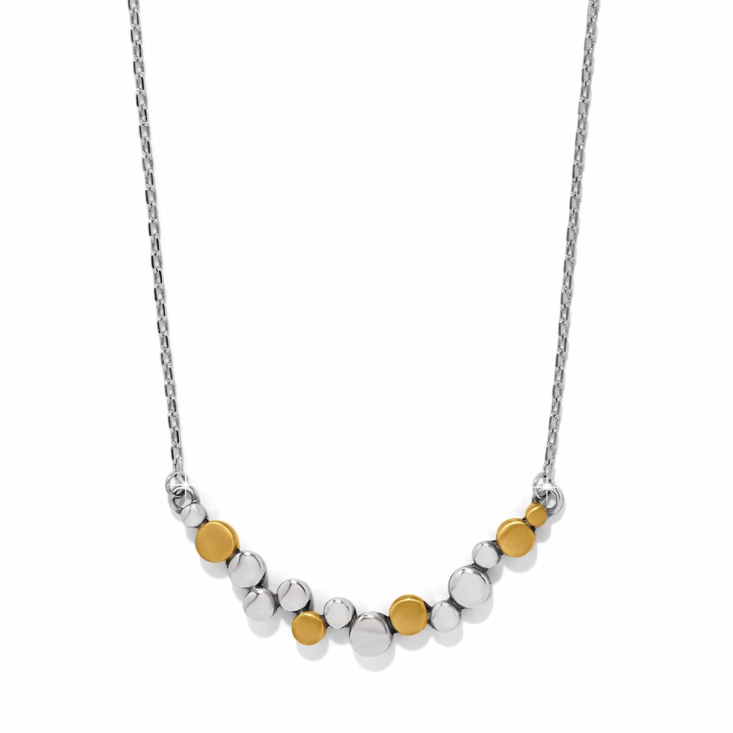Pebble Edge Crescent Bar Necklace for Women - Minimalist Gold Pendant with Chain - Perfect for Everyday Wear, Layering & Gifts