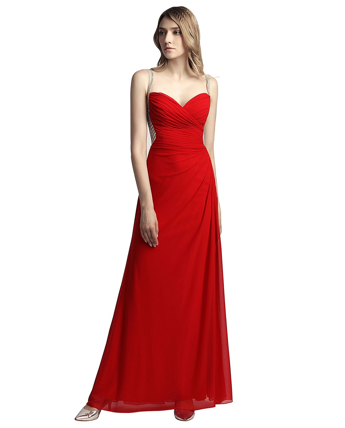 Sarahbridal Luxury Women's Formal Dresses - Beaded Sequin Elegant Evening Gown with Tulle Applique Embroidery for Prom, Gala & Special Occasions 2024