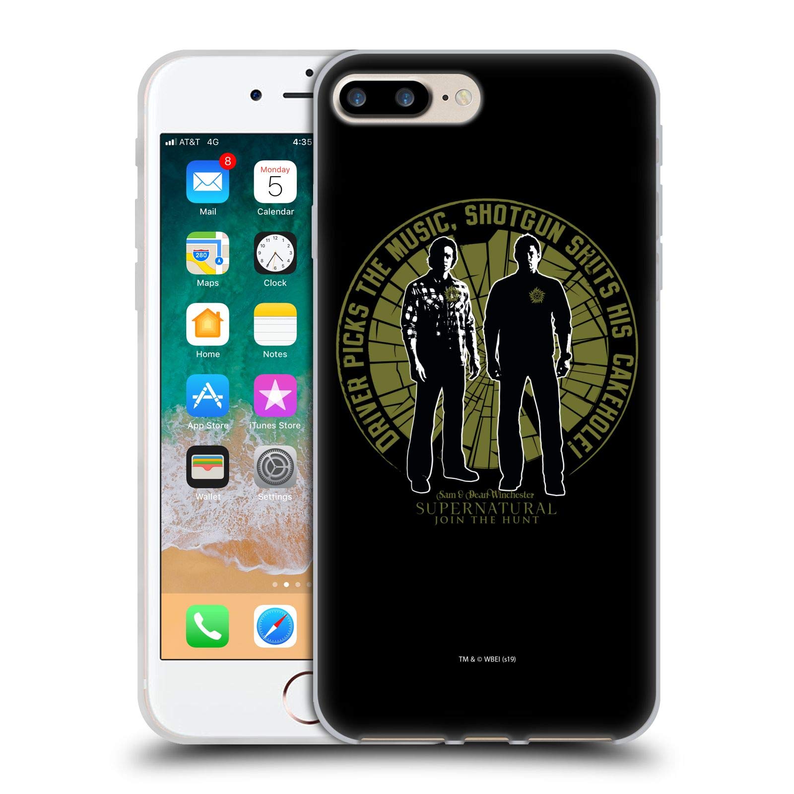 Officially Licensed Supernatural Sam & Dean Graphic Soft Gel Case for Apple iPhone 7 Plus/8 Plus - Durable Protective Cover for Fans, Perfect for Daily Use & Show Enthusiasts
