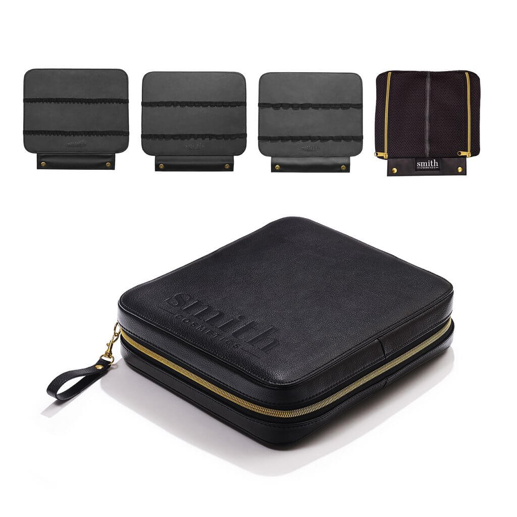 Smith Cosmetics SmithFolio Fully Loaded Makeup Palette - 12-in-1 Eyeshadow & Blush Kit with Mirror - Perfect for Travel, Bridal & Professional Makeup Artists