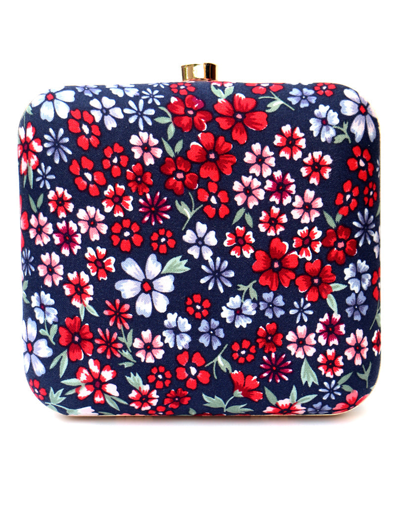 Stylish Blue Printed Designer Clutch Bag for Women - Elegant Evening Party & Wedding Accessories - Perfect for Formal Events, Date Nights & Special Occasions