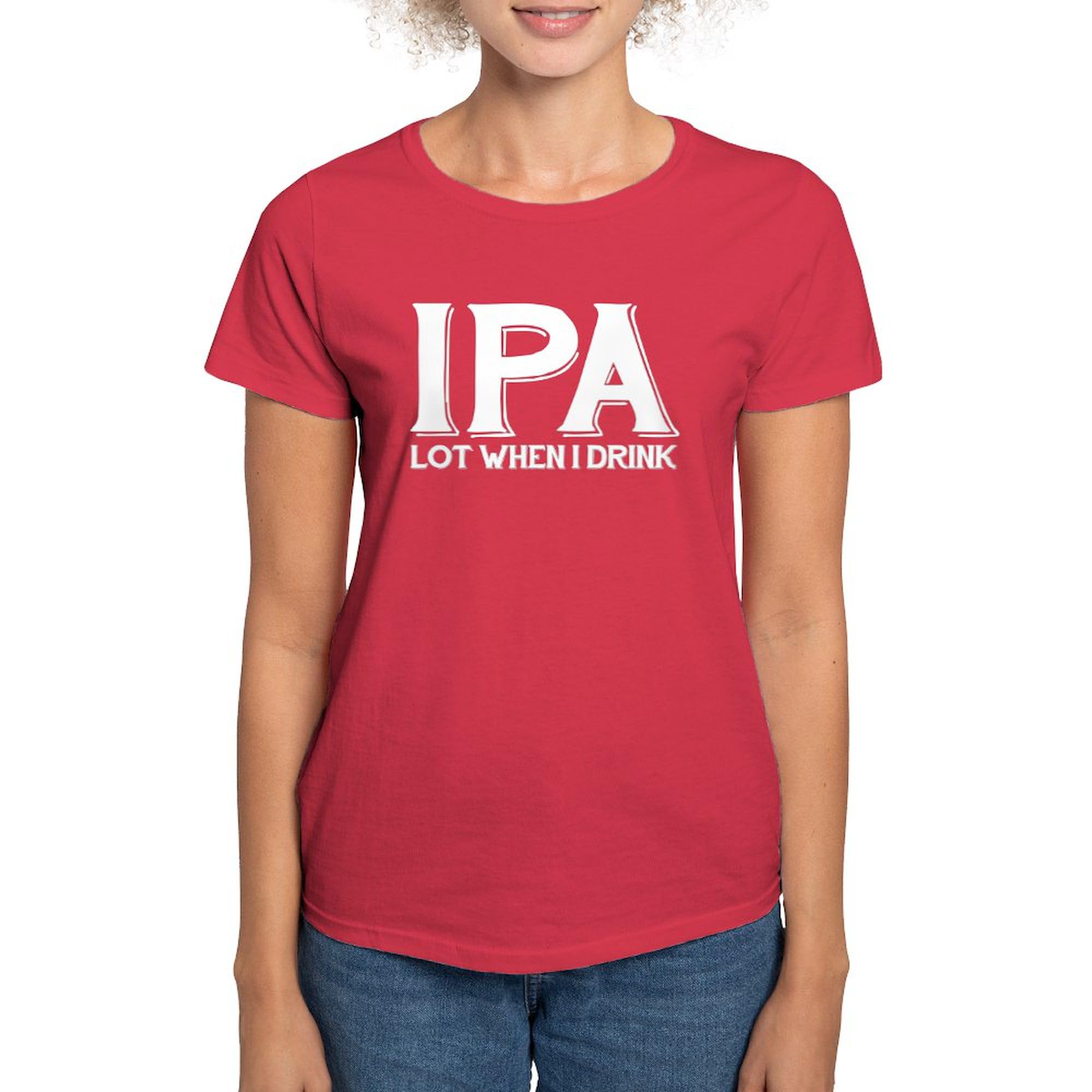 Funny Women's Dark IPA Beer Lover Cotton T-Shirt - Casual Graphic Tee for Craft Beer Enthusiasts & Bar Hopping
