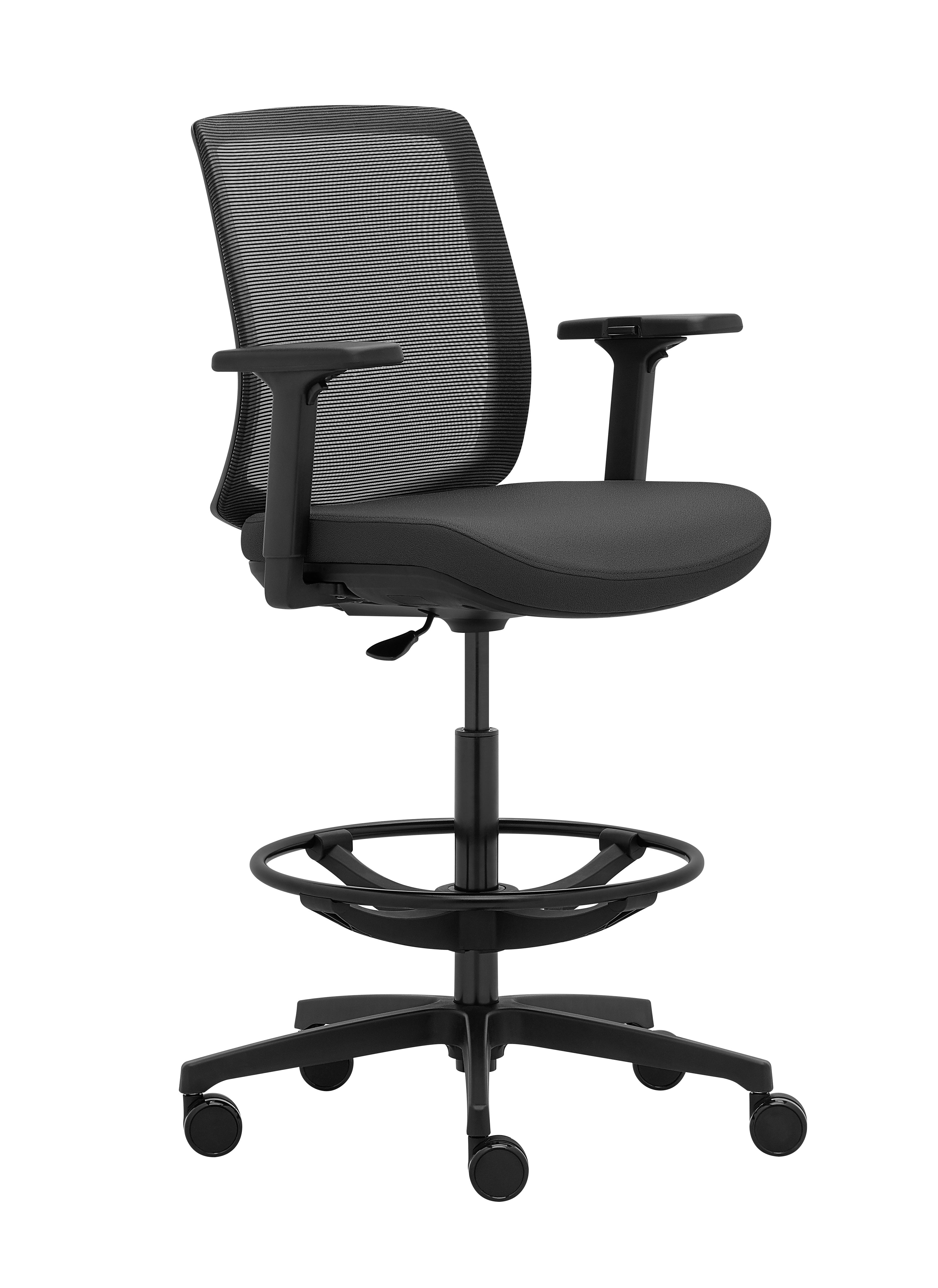 ADAPT STOOL Ergonomic Mesh Office Chair with Mid Back Support - Adjustable Height Swivel Stool for Home & Office Workspace - Comfortable Seating for Desk Work, Gaming, and Study