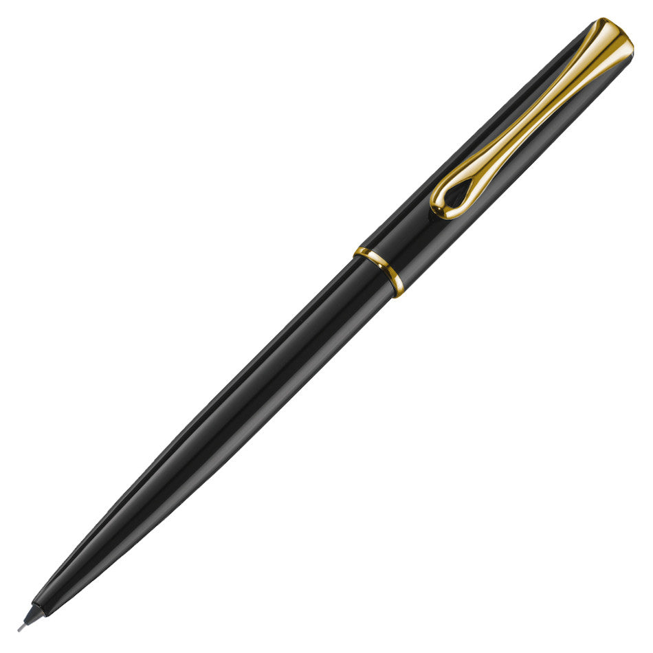 Premium Diplomat Traveller Mechanical Pencil - Black Lacquer with Gold Trim - Perfect for Writing, Sketching & Professional Office Use
